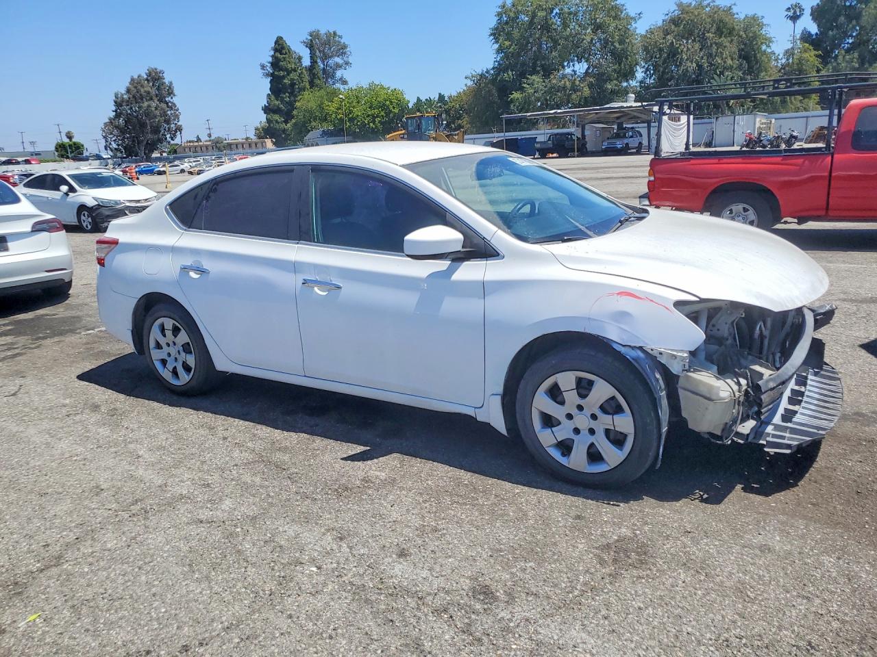 2015 Nissan Sentra S White vin: 3N1AB7AP2FY348659