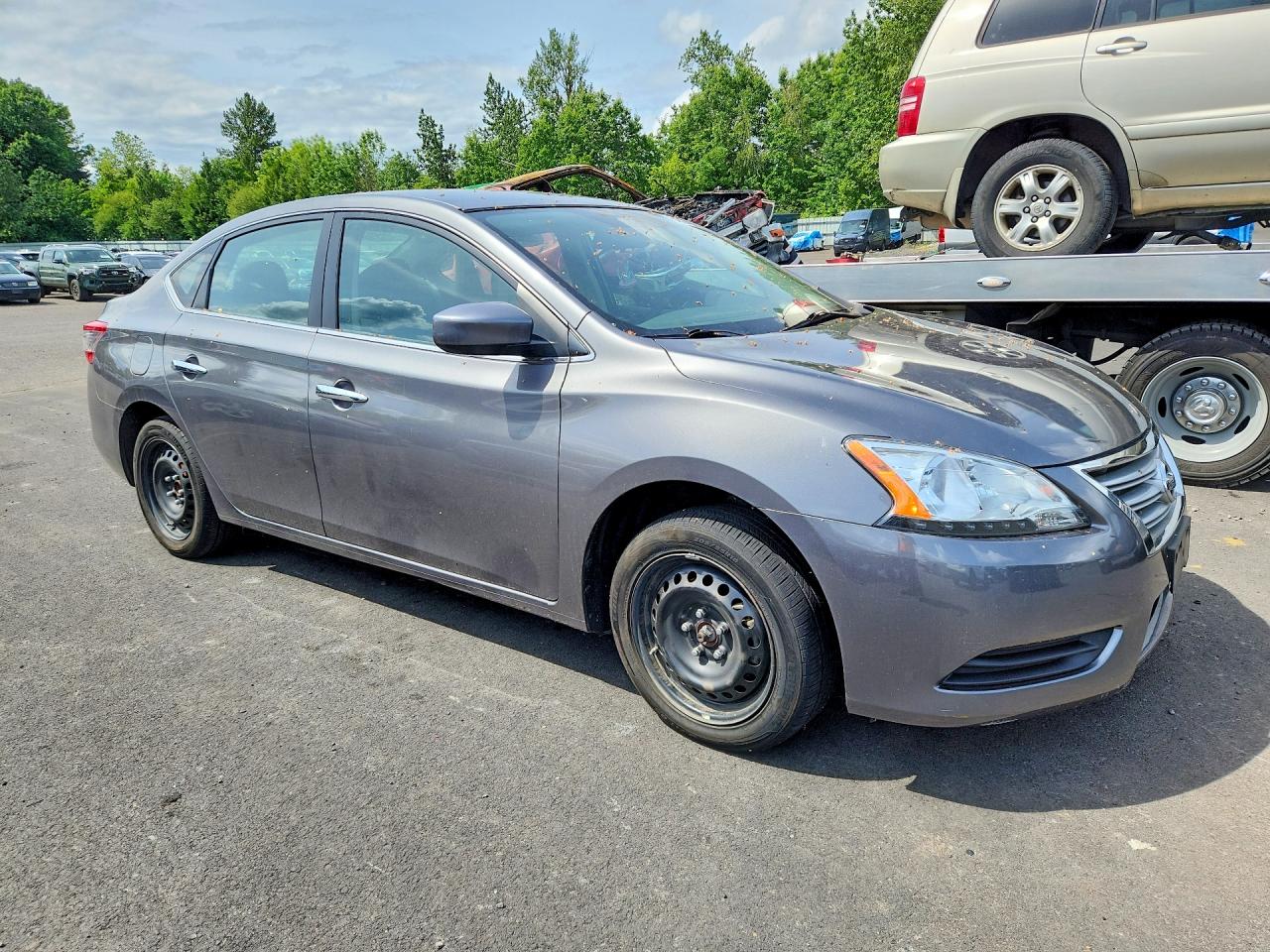 2015 Nissan Sentra S Gray vin: 3N1AB7AP2FY353022