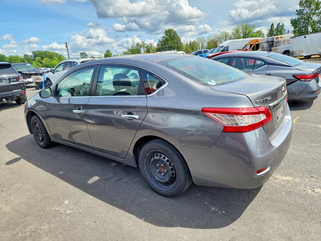 2015 Nissan Sentra S Gray vin: 3N1AB7AP2FY353022