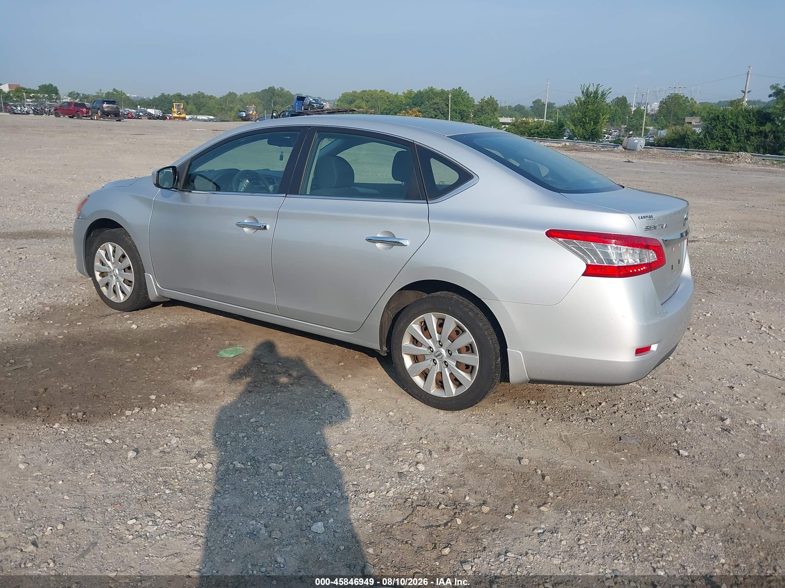2015 Nissan Sentra S Silver vin: 3N1AB7AP2FY355630