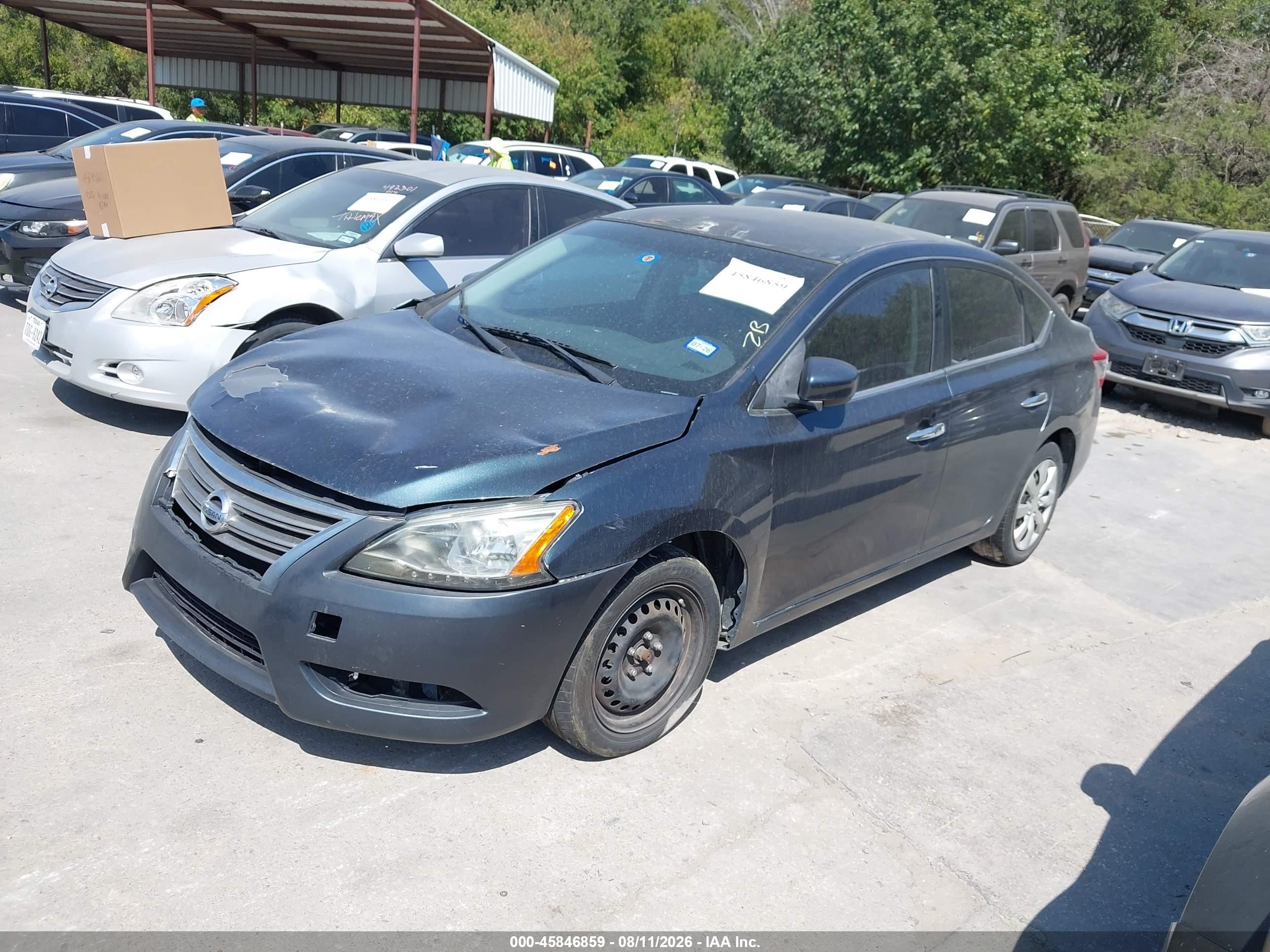 2015 Nissan Sentra Sv Black vin: 3N1AB7AP2FY355840