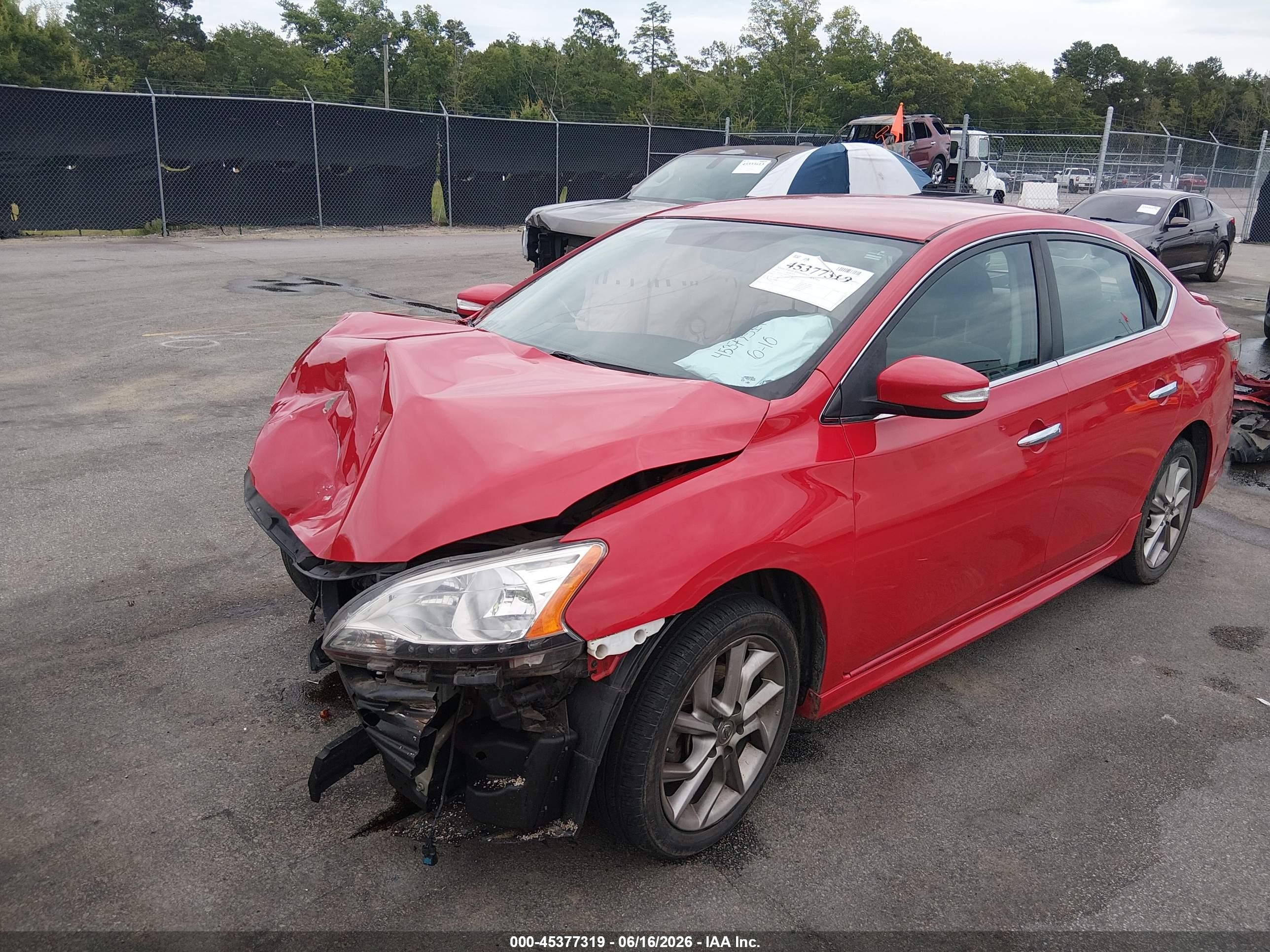 2015 Nissan Sentra Sr Красный vin: 3N1AB7AP2FY358995