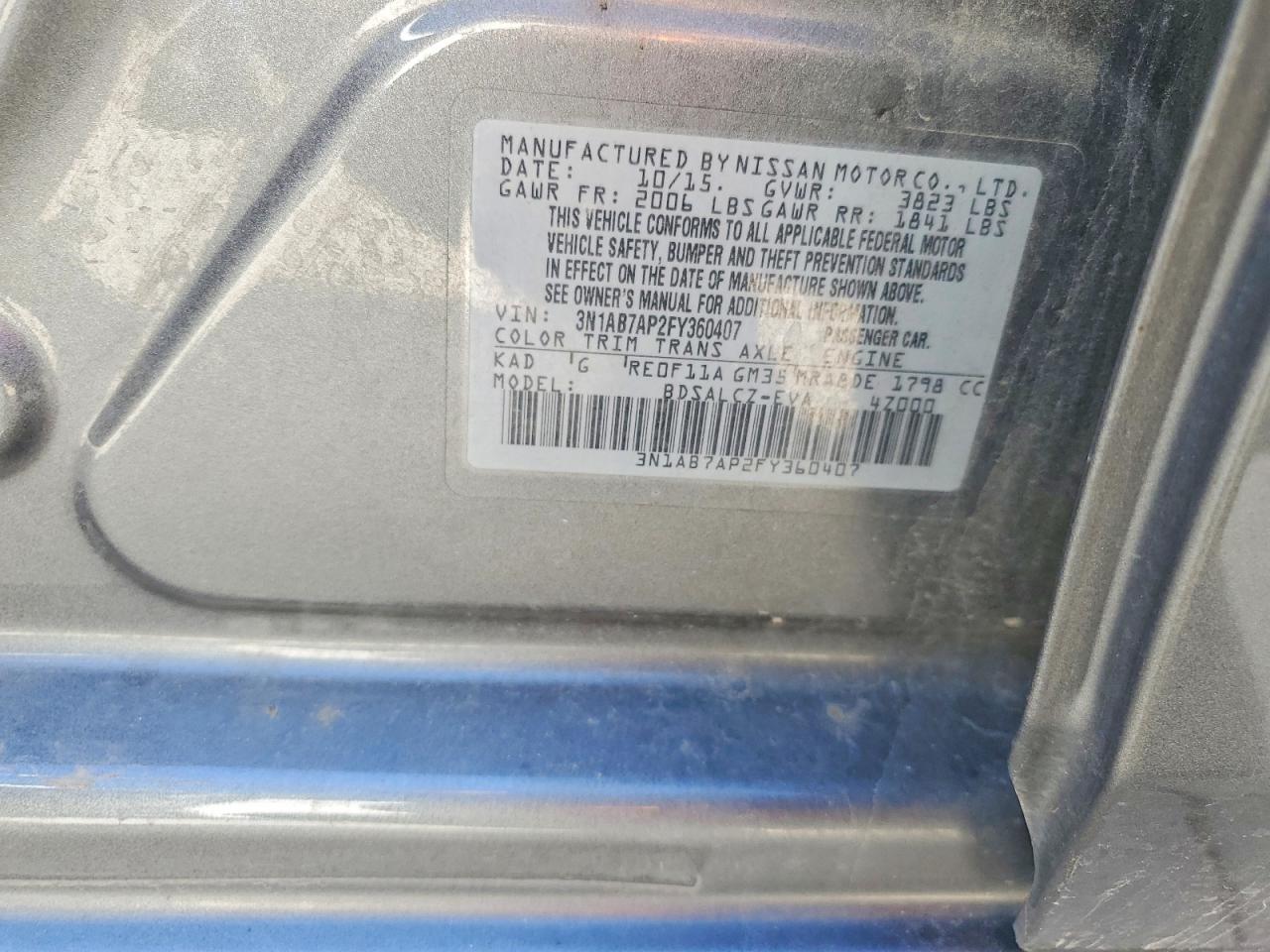2015 Nissan Sentra S Gray vin: 3N1AB7AP2FY360407