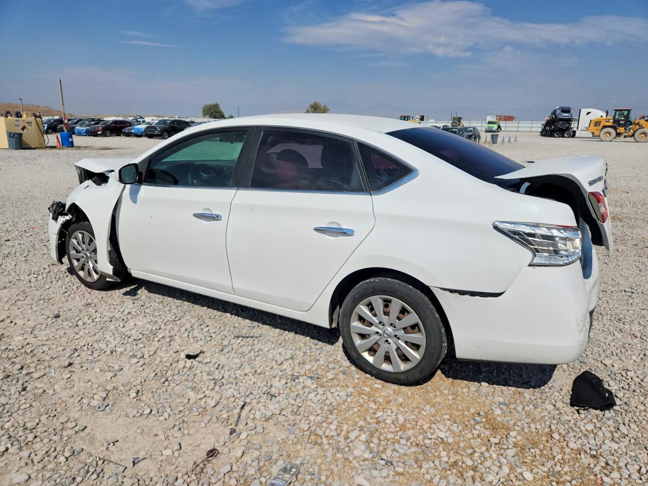 2015 Nissan Sentra S White vin: 3N1AB7AP2FY362352
