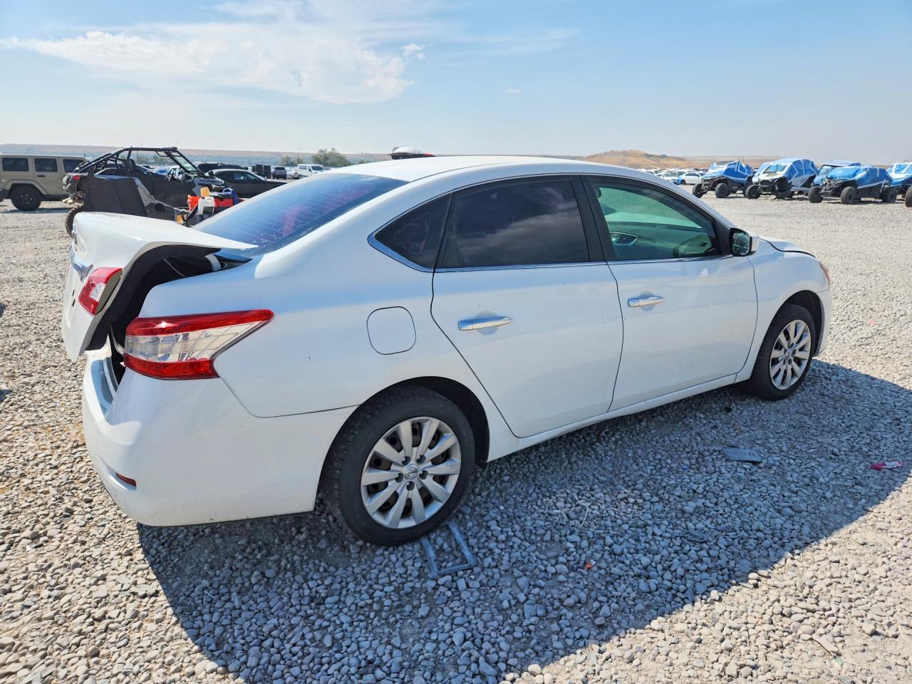 2015 Nissan Sentra S White vin: 3N1AB7AP2FY362352