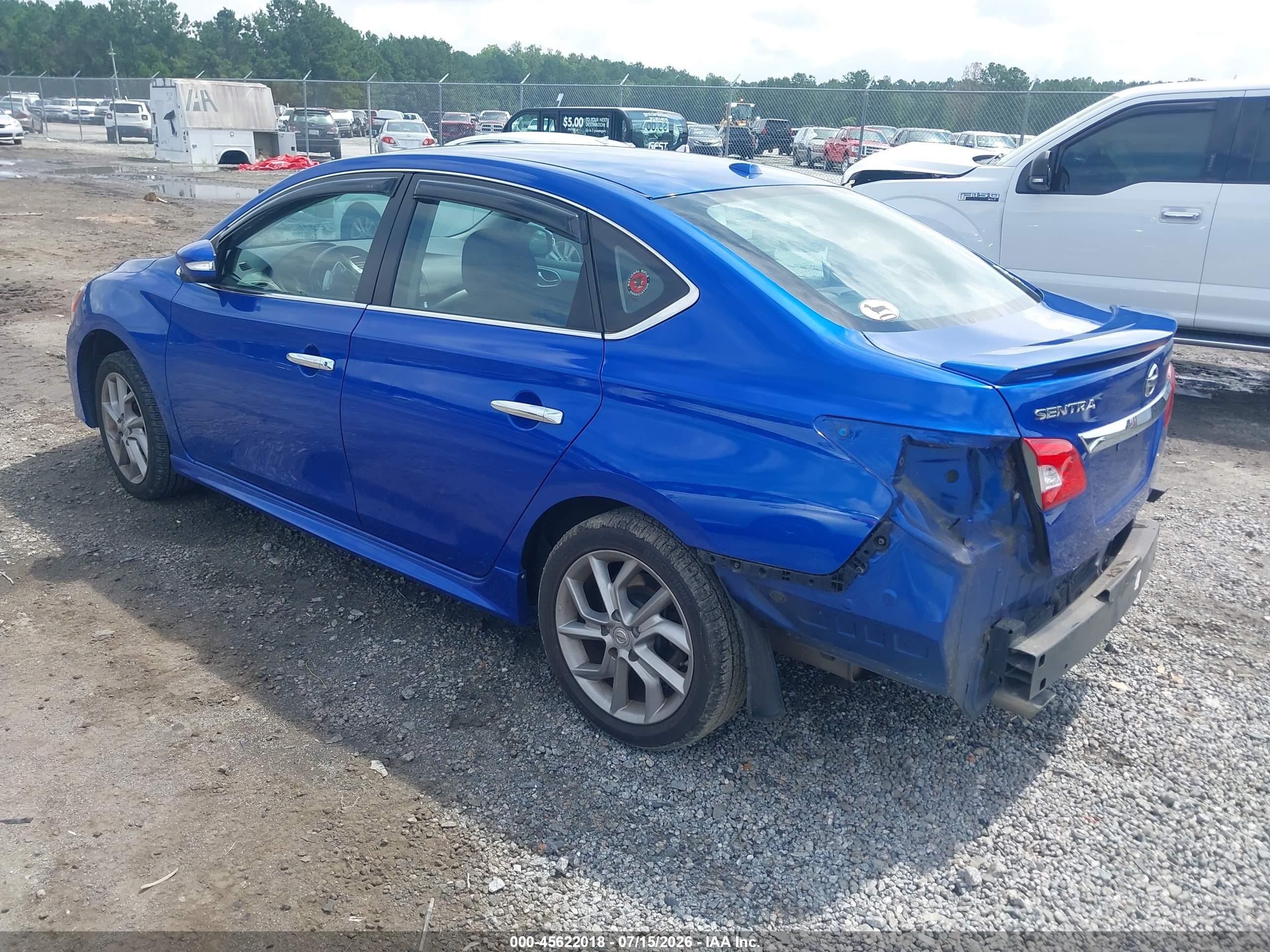 2015 Nissan Sentra Sr Синий vin: 3N1AB7AP2FY362495