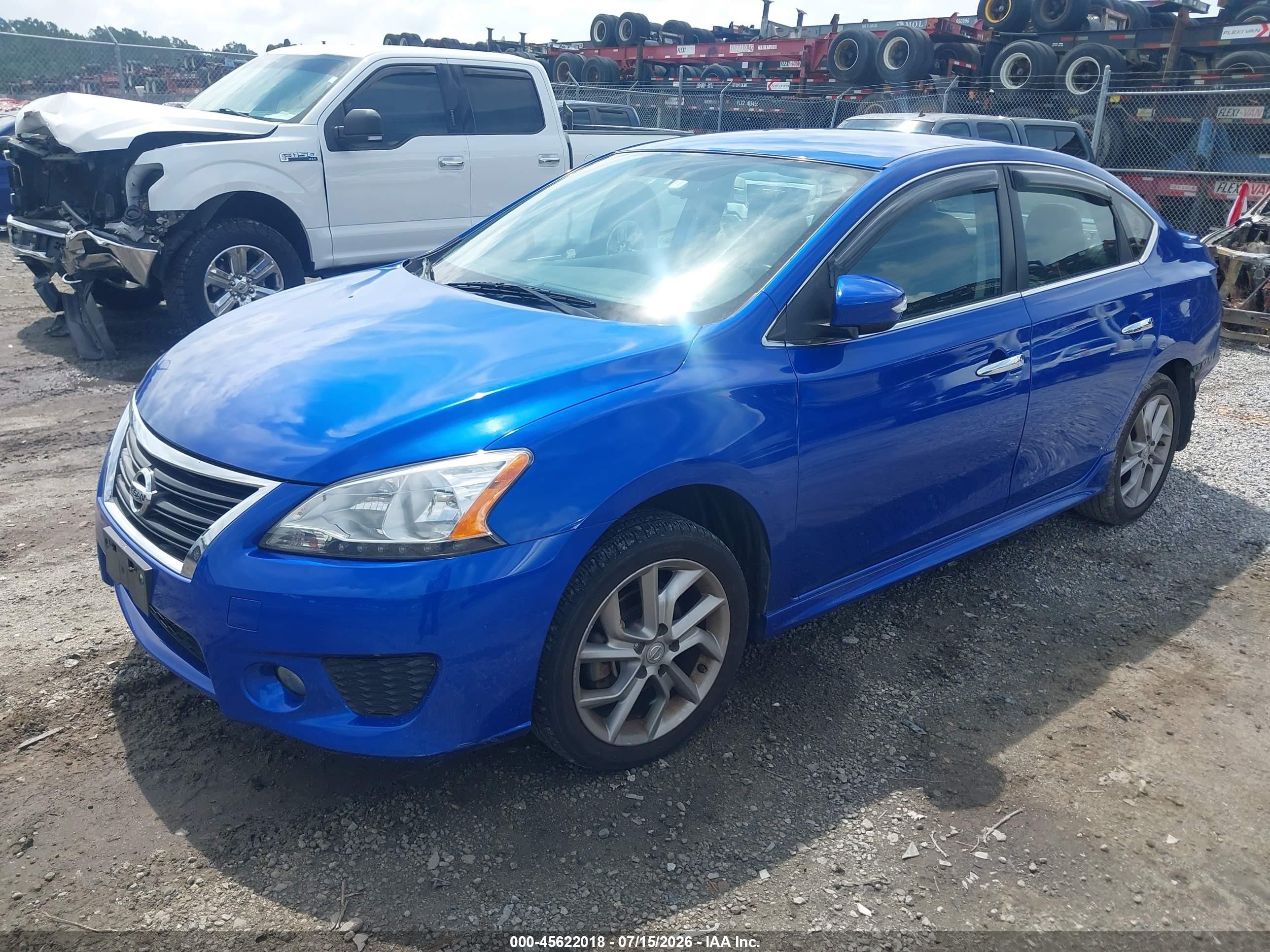 2015 Nissan Sentra Sr Синий vin: 3N1AB7AP2FY362495