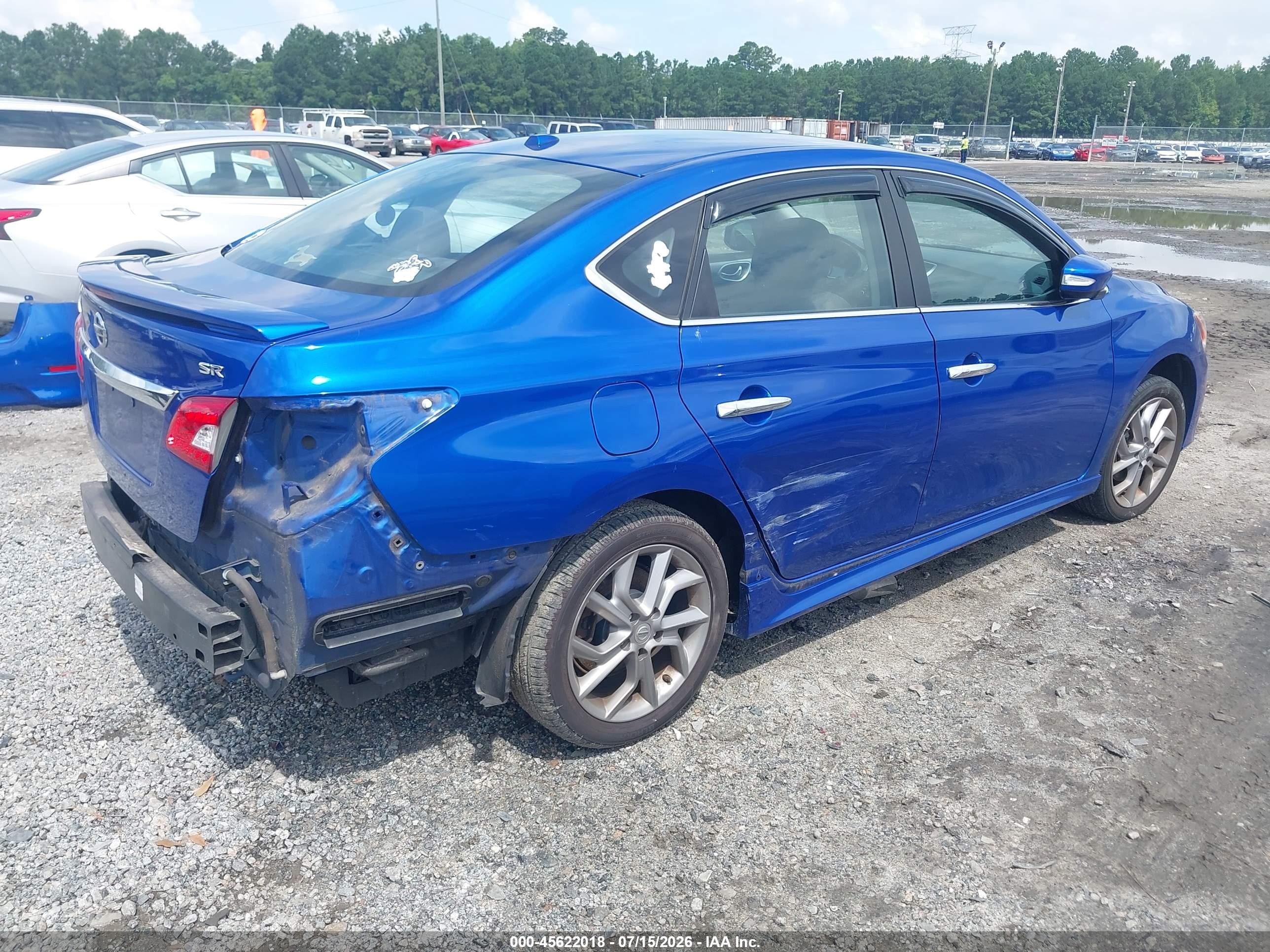 2015 Nissan Sentra Sr Синий vin: 3N1AB7AP2FY362495