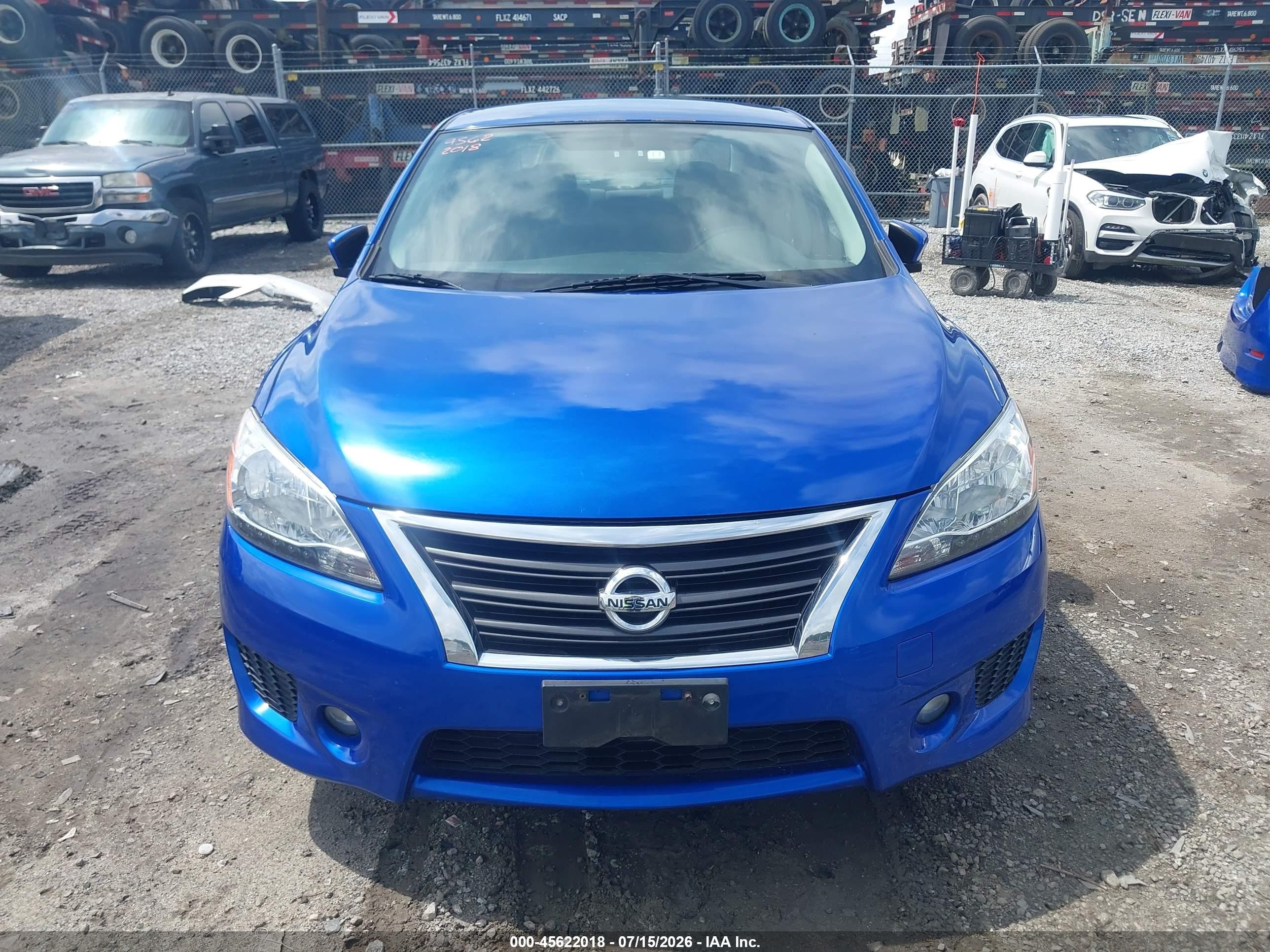 2015 Nissan Sentra Sr Синий vin: 3N1AB7AP2FY362495