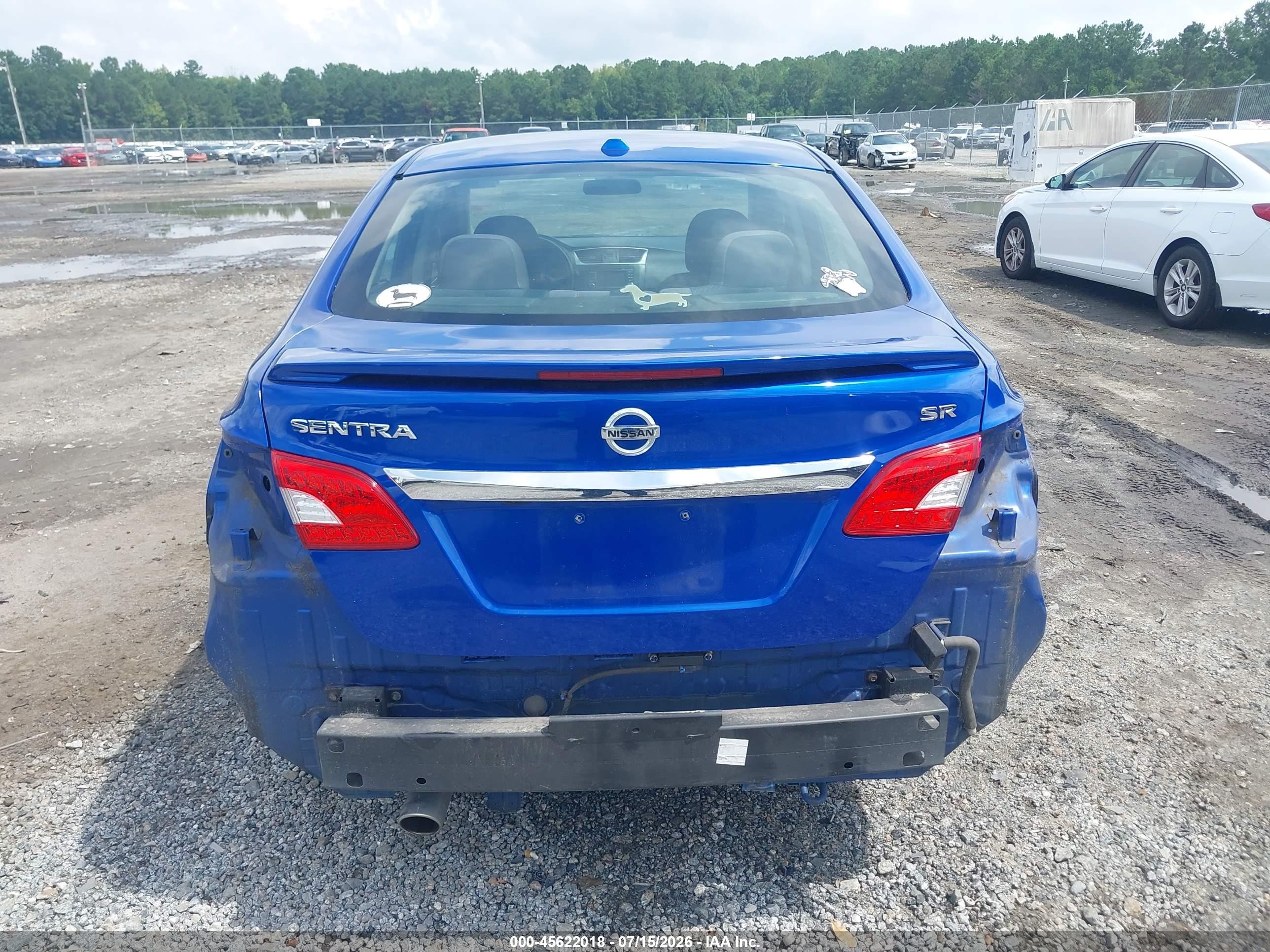 2015 Nissan Sentra Sr Синий vin: 3N1AB7AP2FY362495