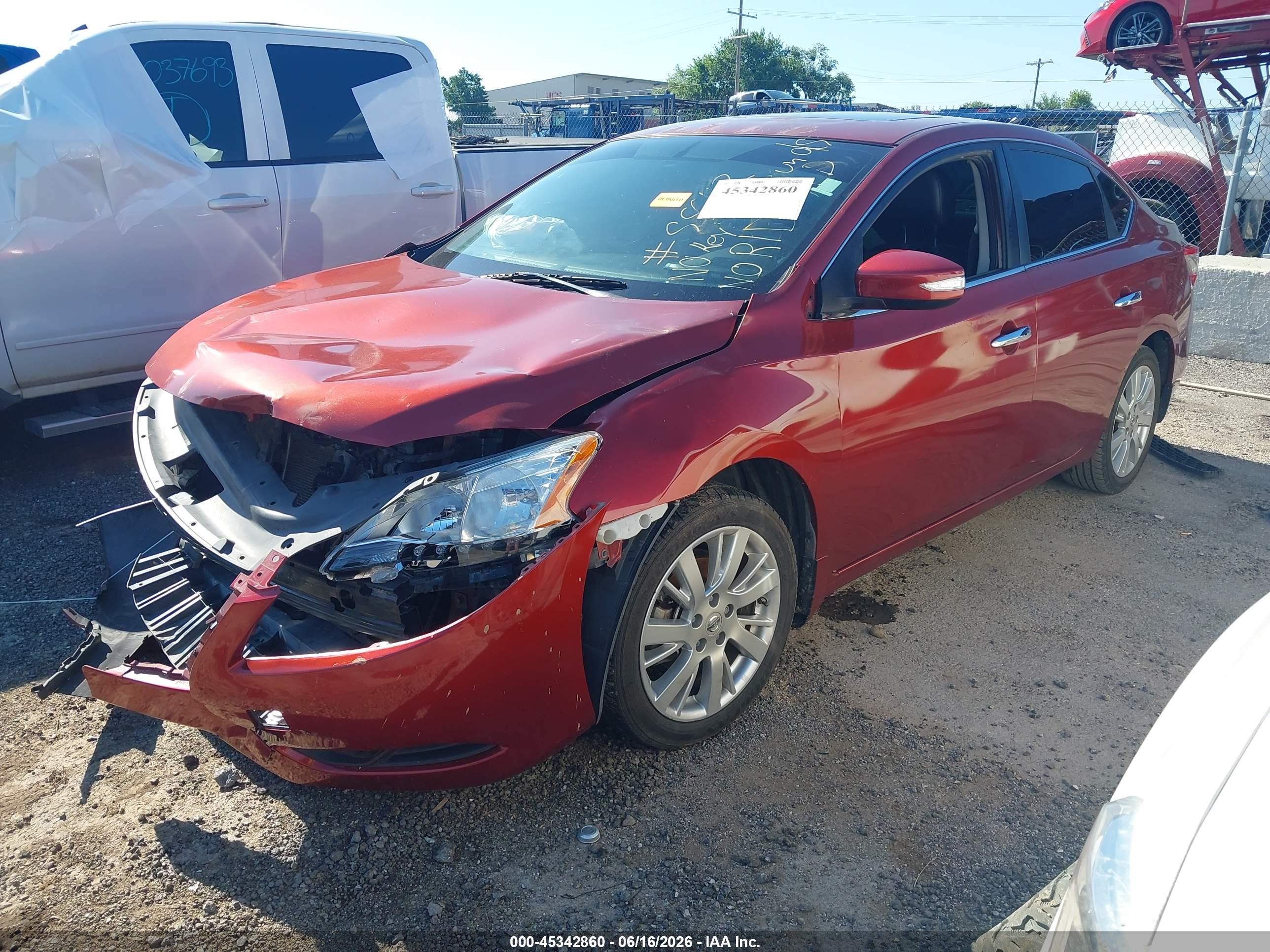 2015 Nissan Sentra Sl Red vin: 3N1AB7AP2FY374324