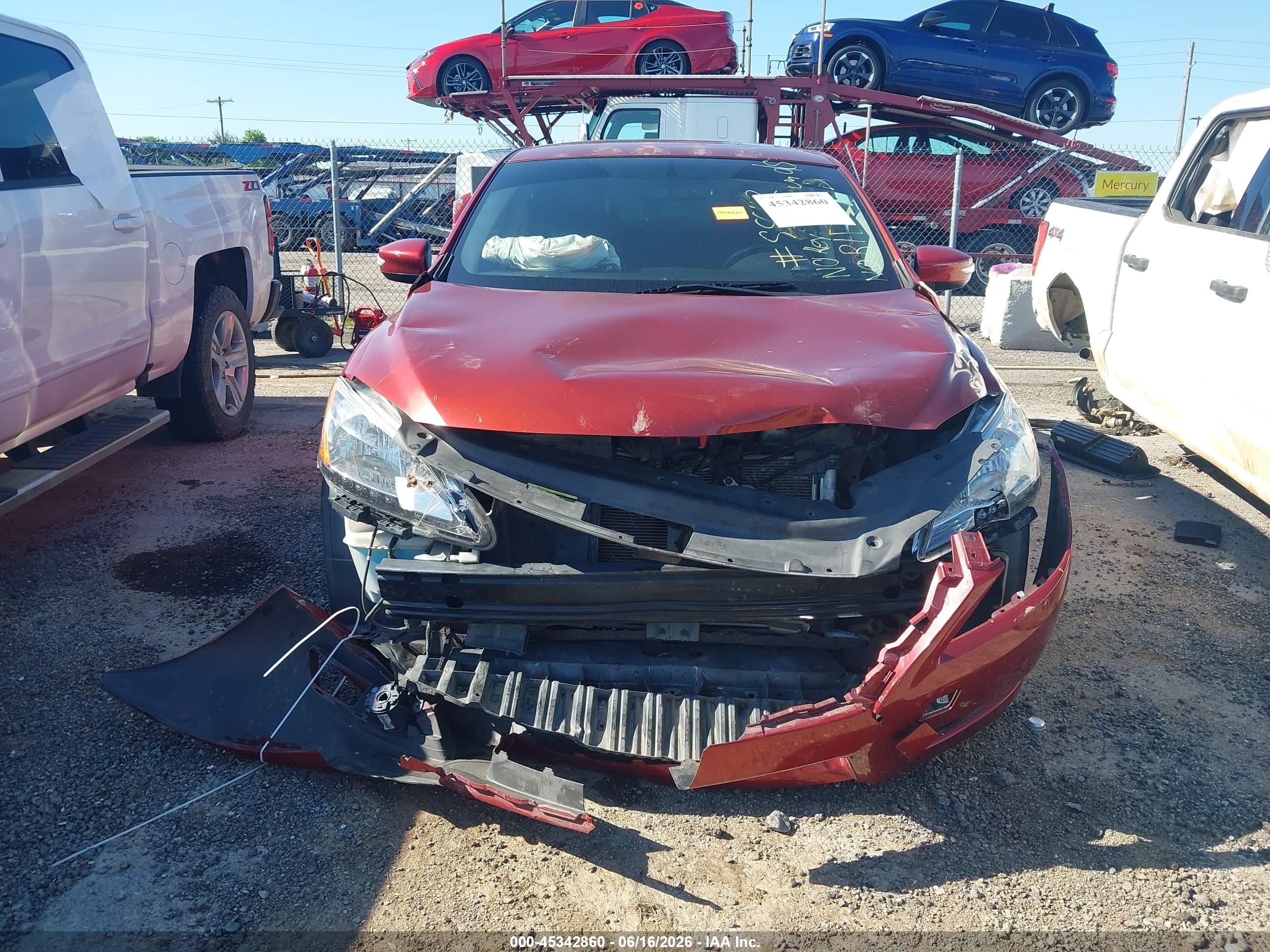 2015 Nissan Sentra Sl Red vin: 3N1AB7AP2FY374324
