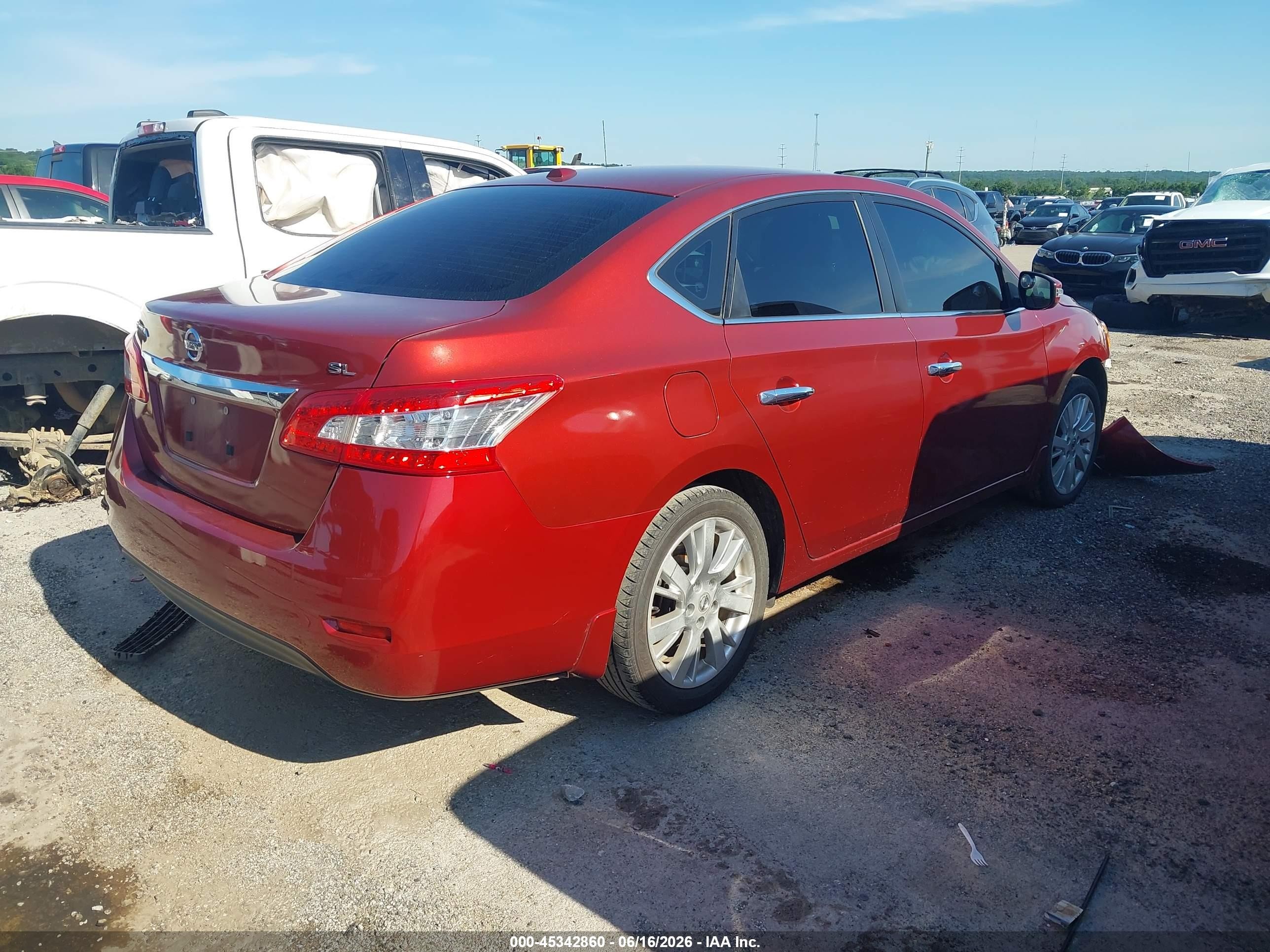 2015 Nissan Sentra Sl Red vin: 3N1AB7AP2FY374324