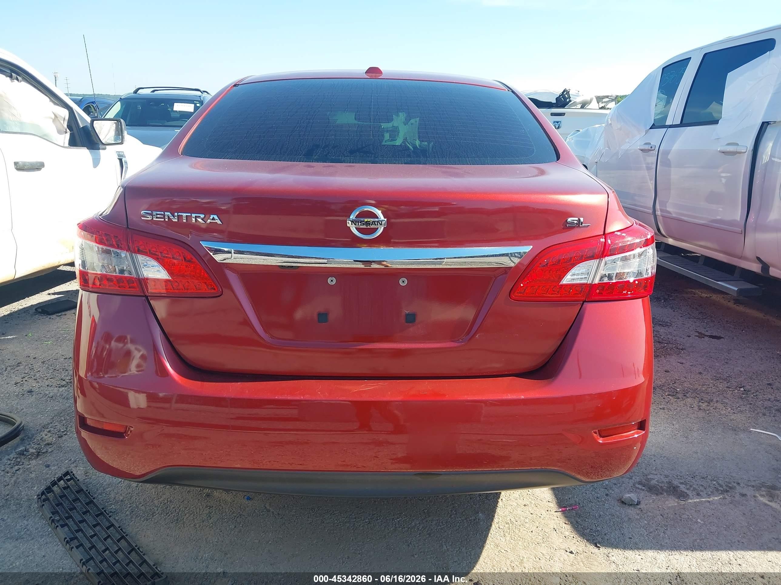 2015 Nissan Sentra Sl Red vin: 3N1AB7AP2FY374324
