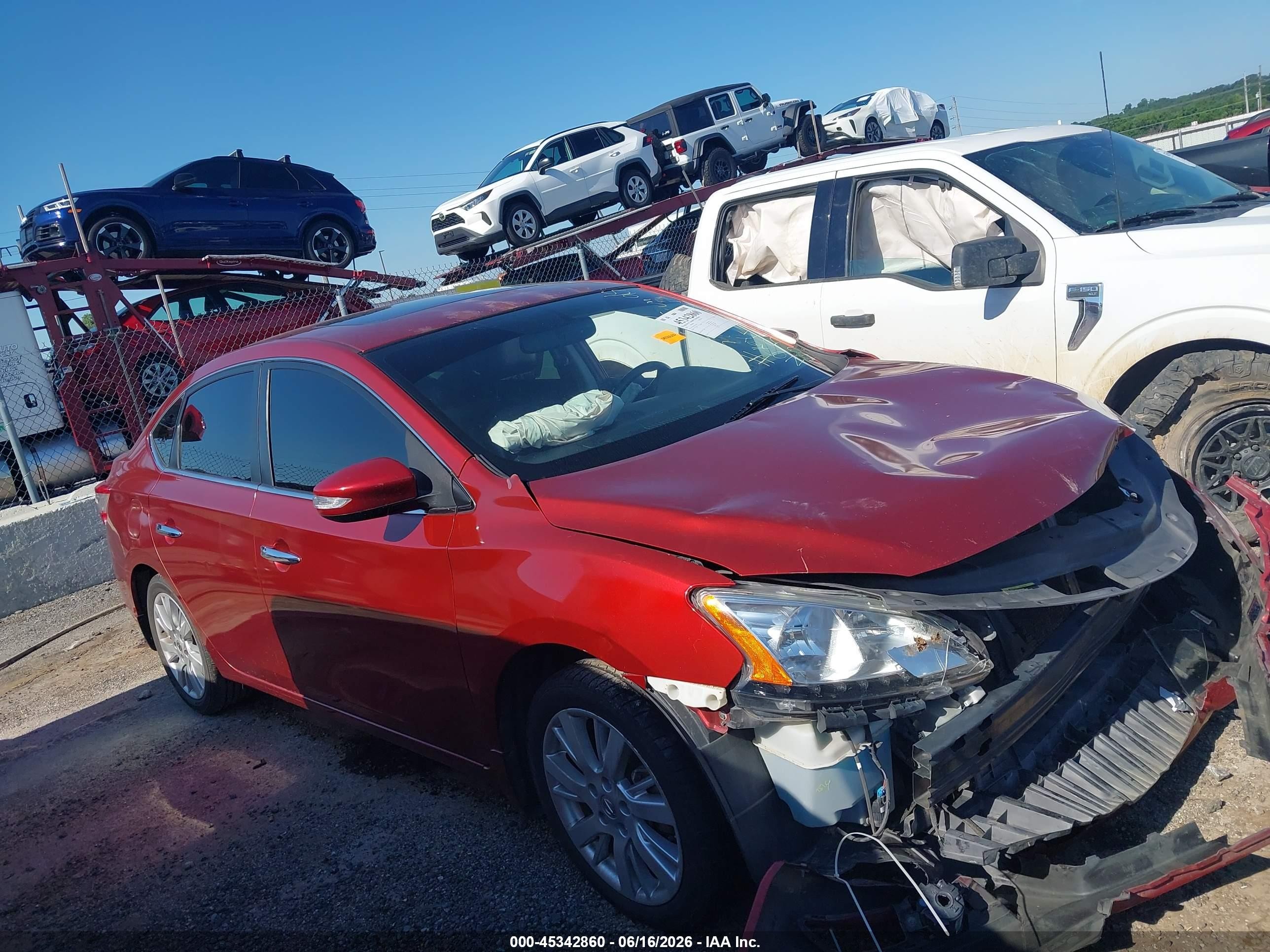 2015 Nissan Sentra Sl Red vin: 3N1AB7AP2FY374324