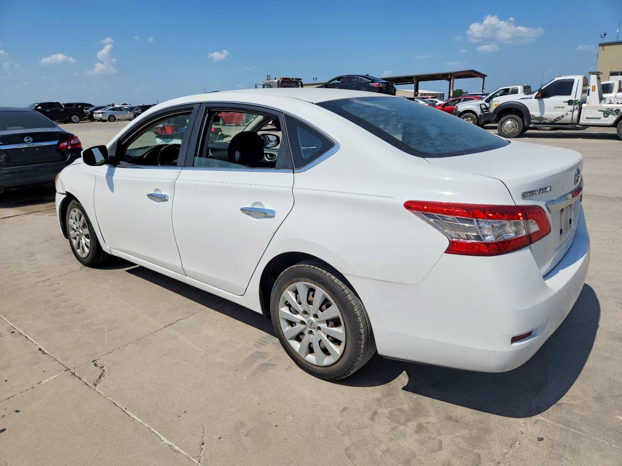 2015 Nissan Sentra S White vin: 3N1AB7AP2FY376655