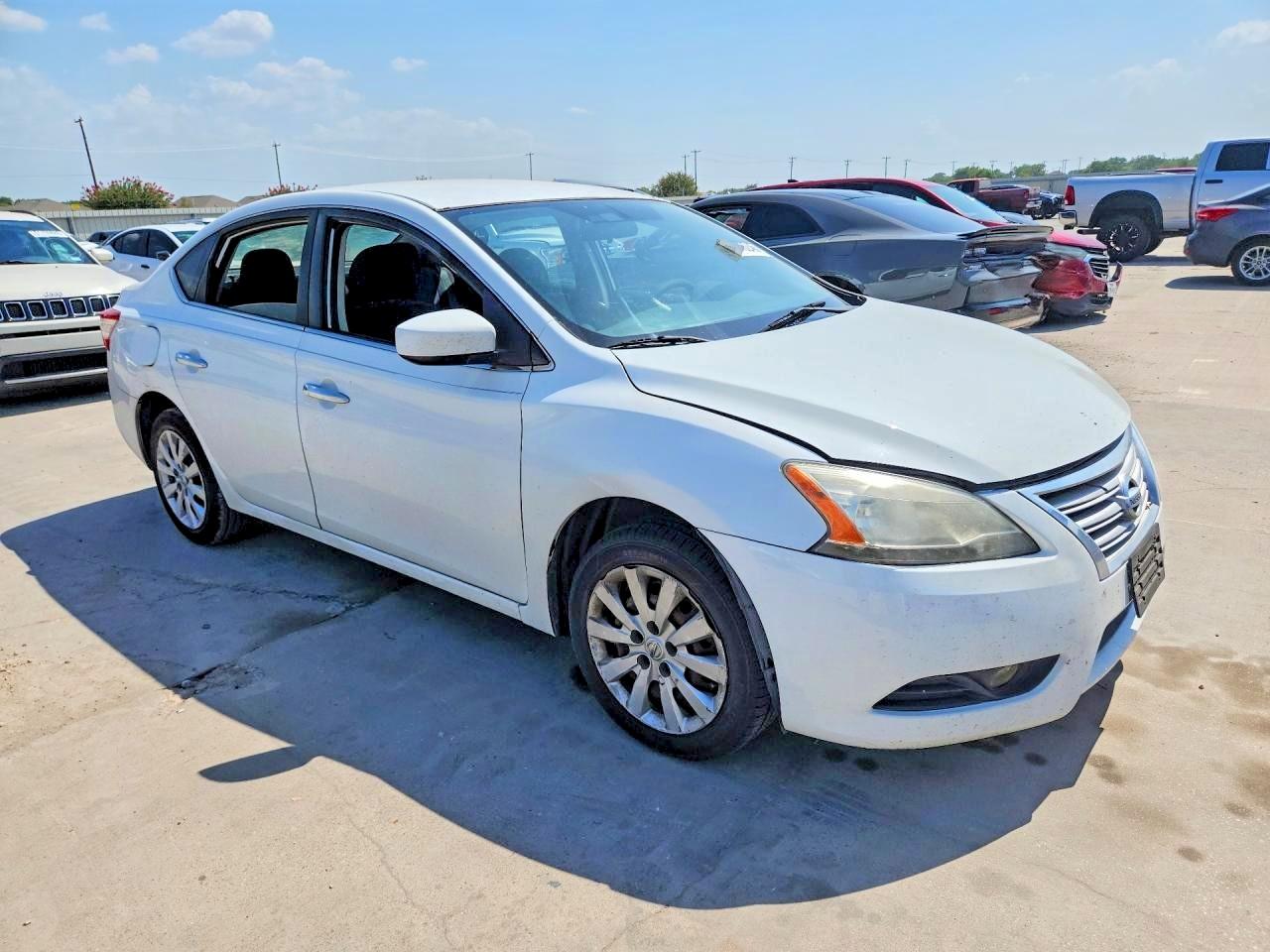 2015 Nissan Sentra S White vin: 3N1AB7AP2FY376655