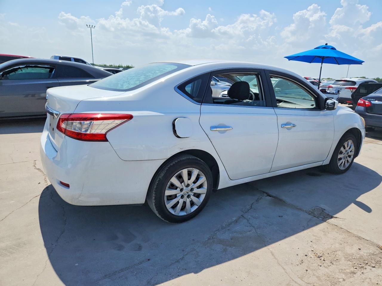 2015 Nissan Sentra S White vin: 3N1AB7AP2FY376655