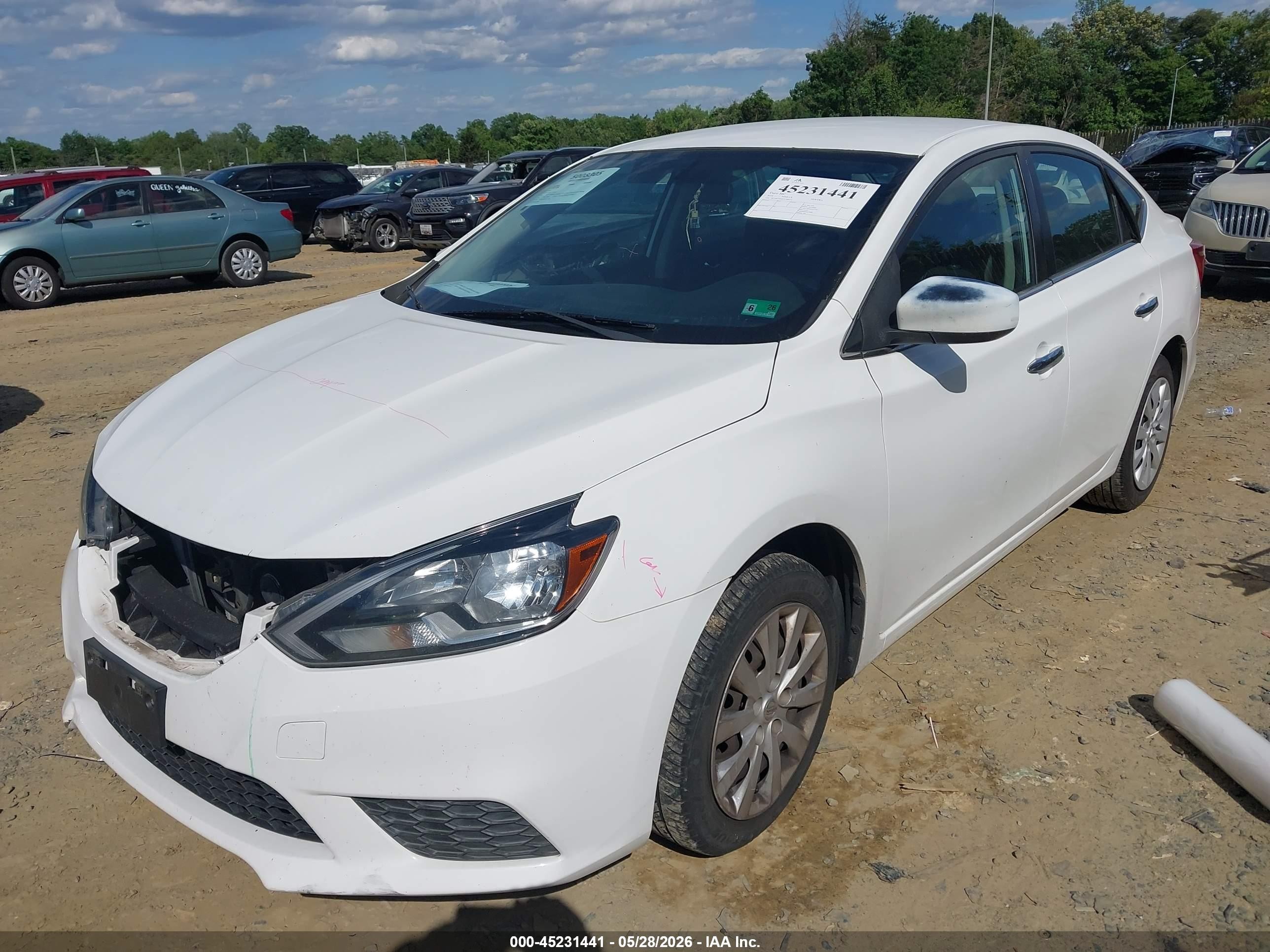 2016 Nissan Sentra Fe+ S/s/sl/sr/sv White vin: 3N1AB7AP2GY248417