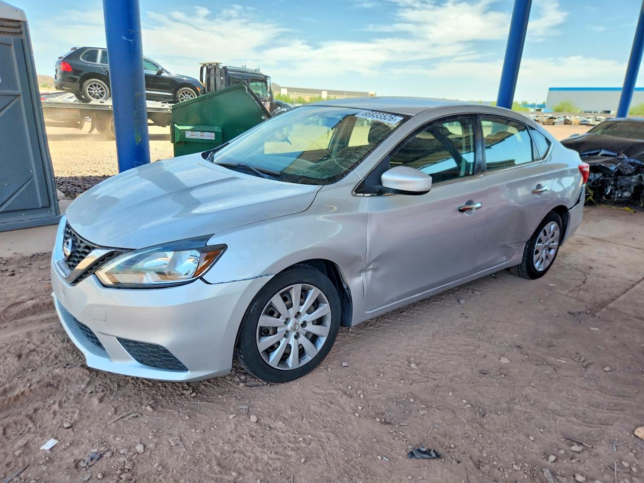 2017 Nissan Sentra Sv Silver vin: 3N1AB7AP2HY317883