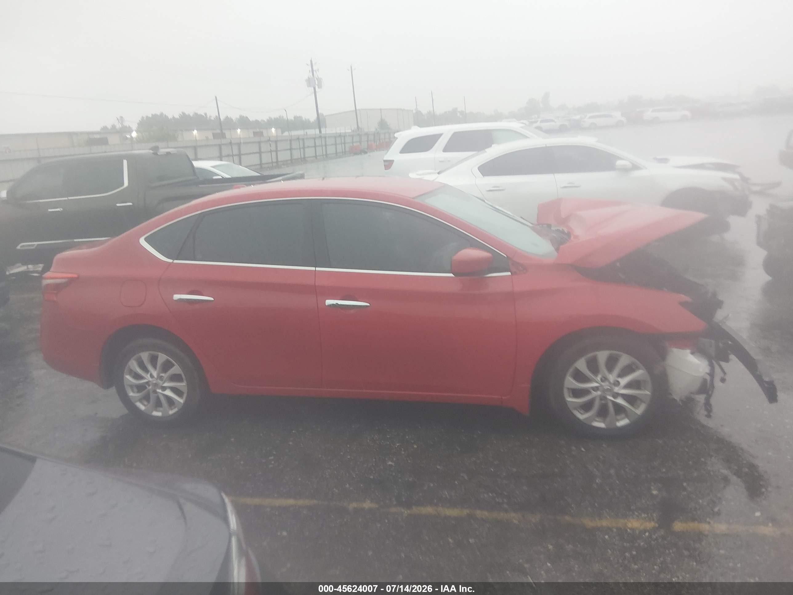 2018 Nissan Sentra Sv Red vin: 3N1AB7AP2JL617913