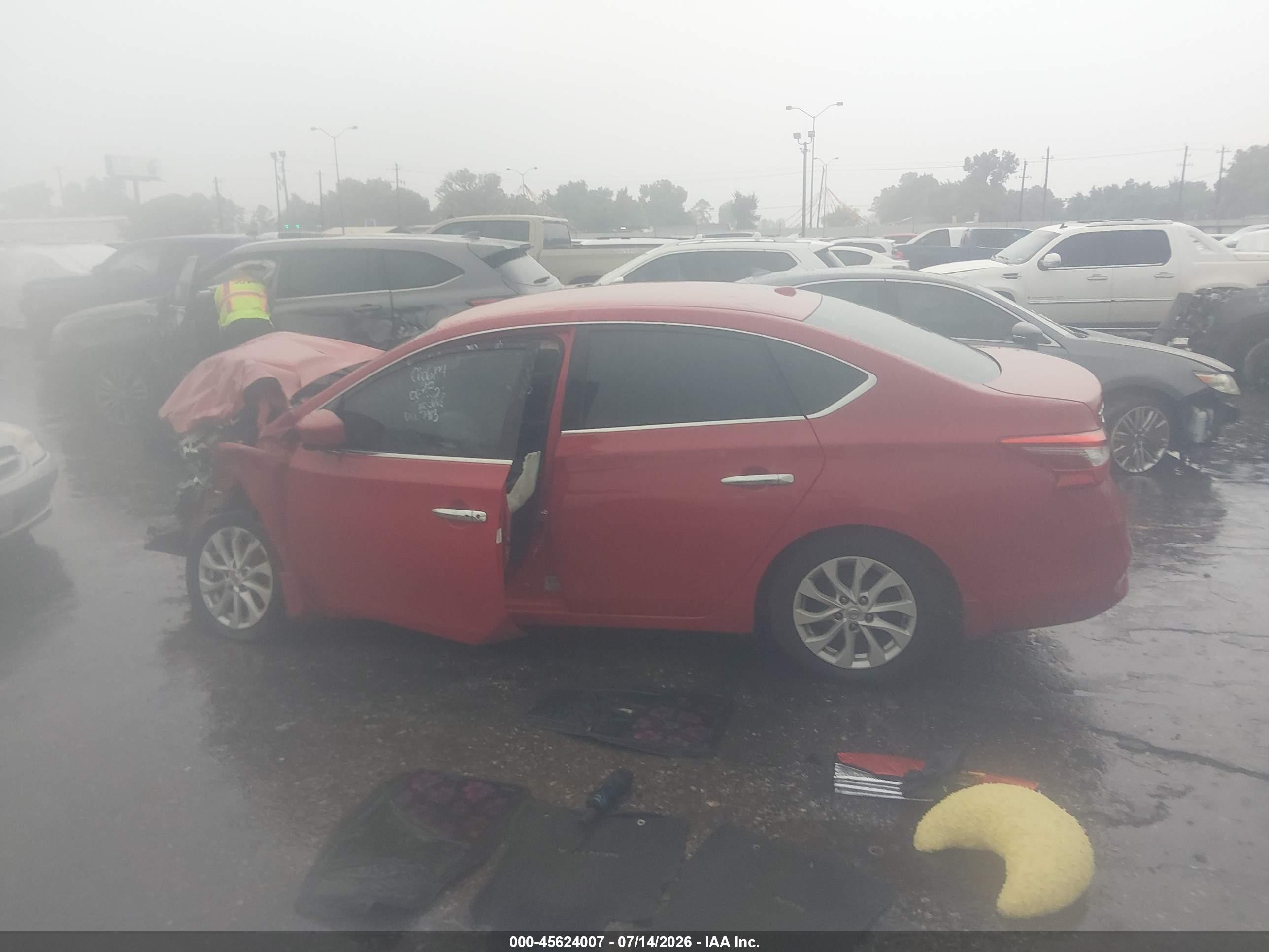 2018 Nissan Sentra Sv Red vin: 3N1AB7AP2JL617913