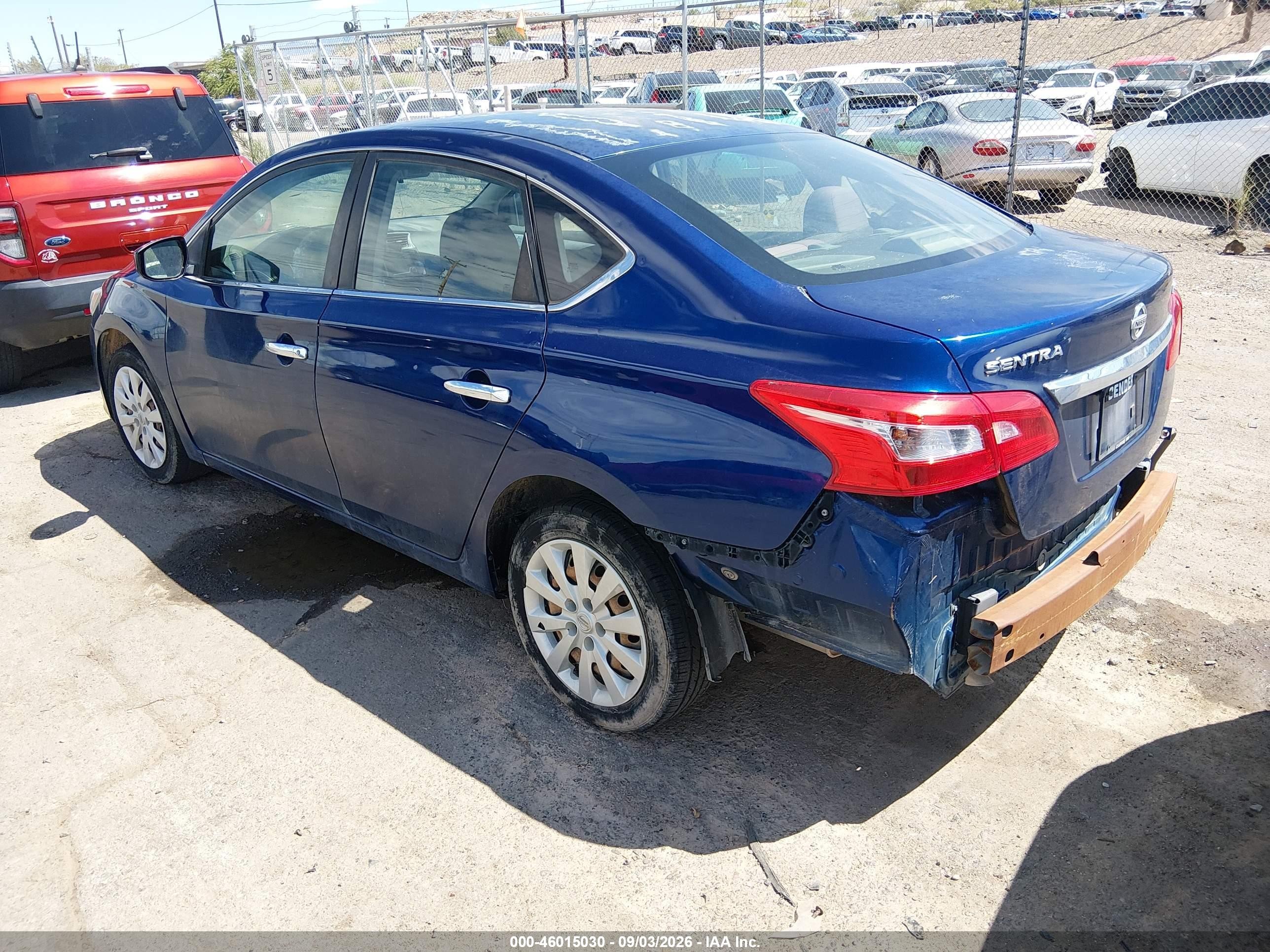 2018 Nissan Sentra S Blue vin: 3N1AB7AP2JY241684