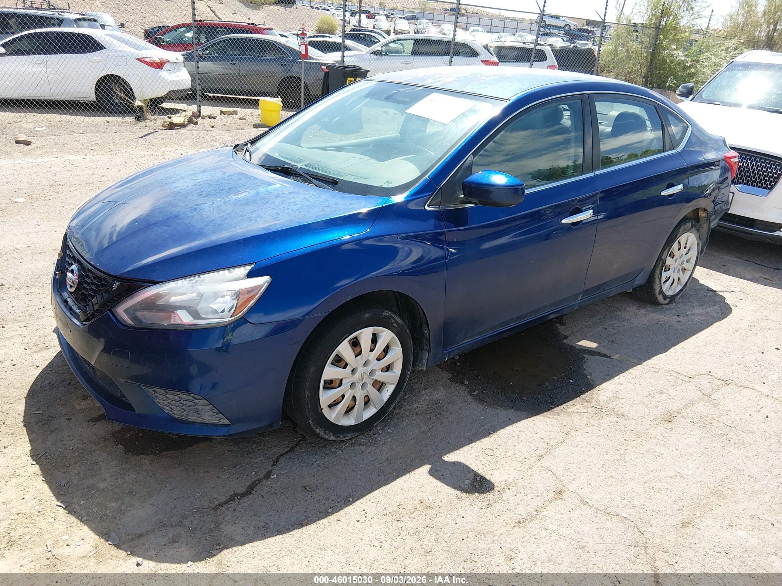 2018 Nissan Sentra S Blue vin: 3N1AB7AP2JY241684