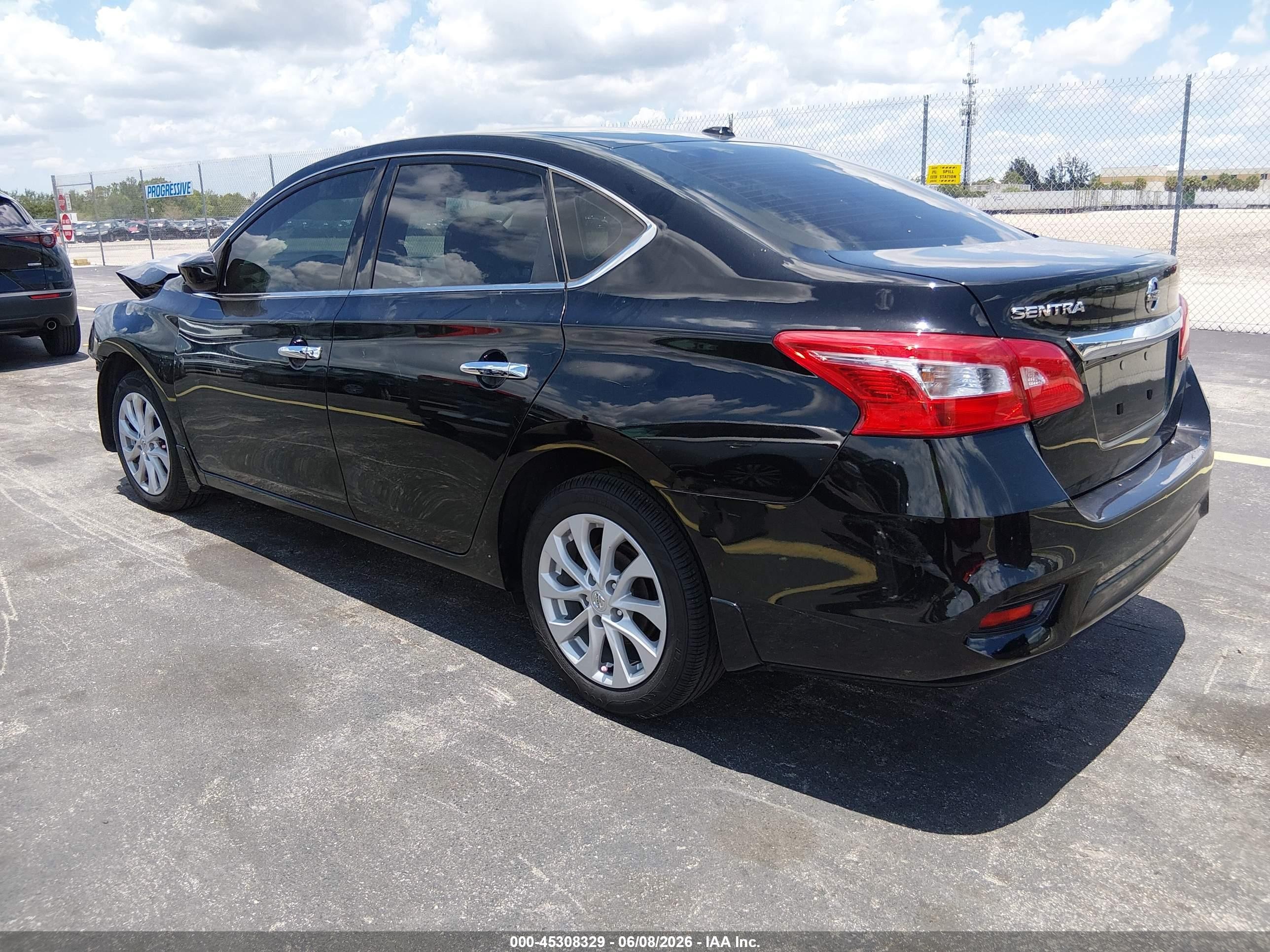 2018 Nissan Sentra Sv Black vin: 3N1AB7AP2JY267413
