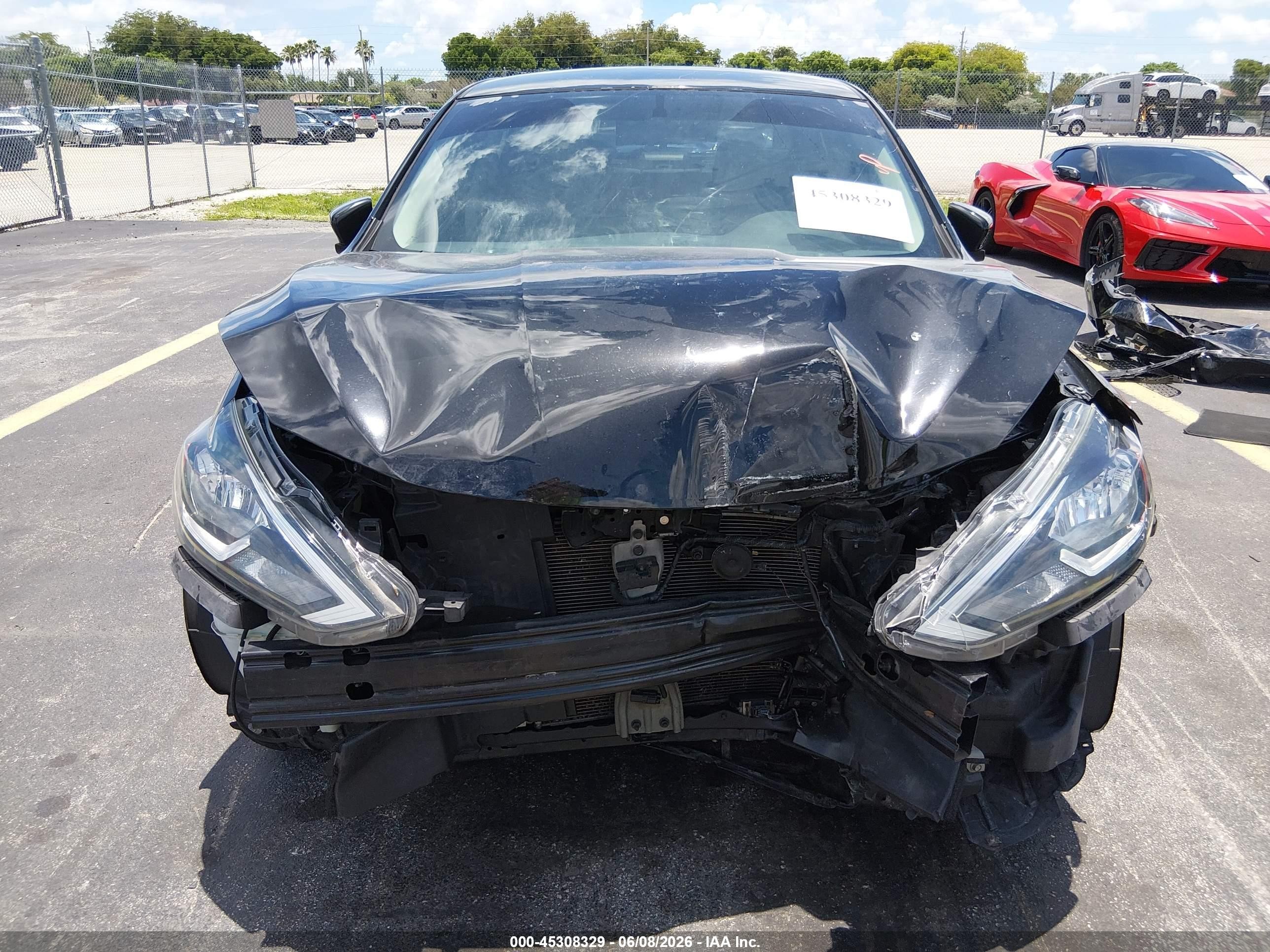 2018 Nissan Sentra Sv Black vin: 3N1AB7AP2JY267413