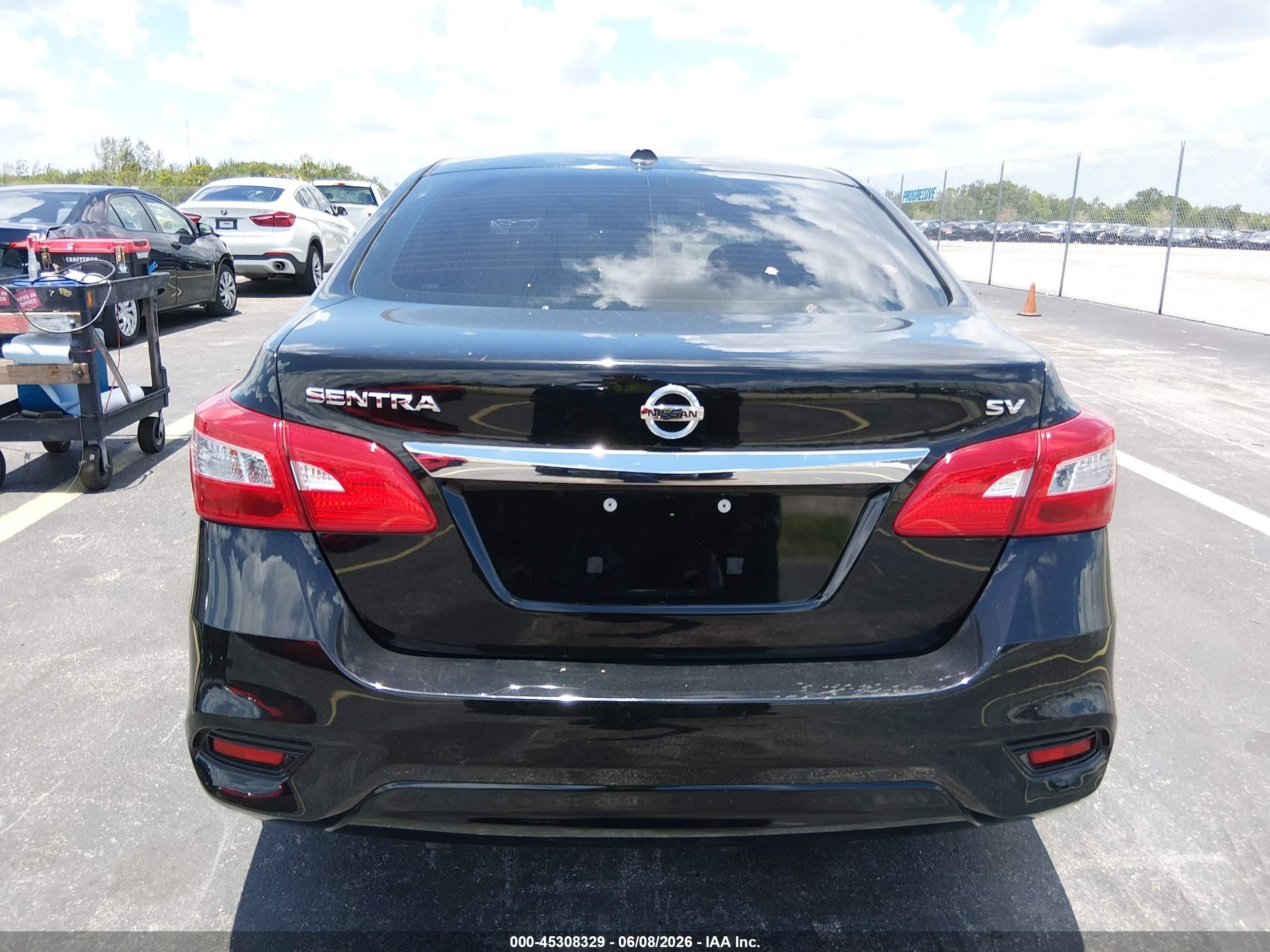 2018 Nissan Sentra Sv Black vin: 3N1AB7AP2JY267413