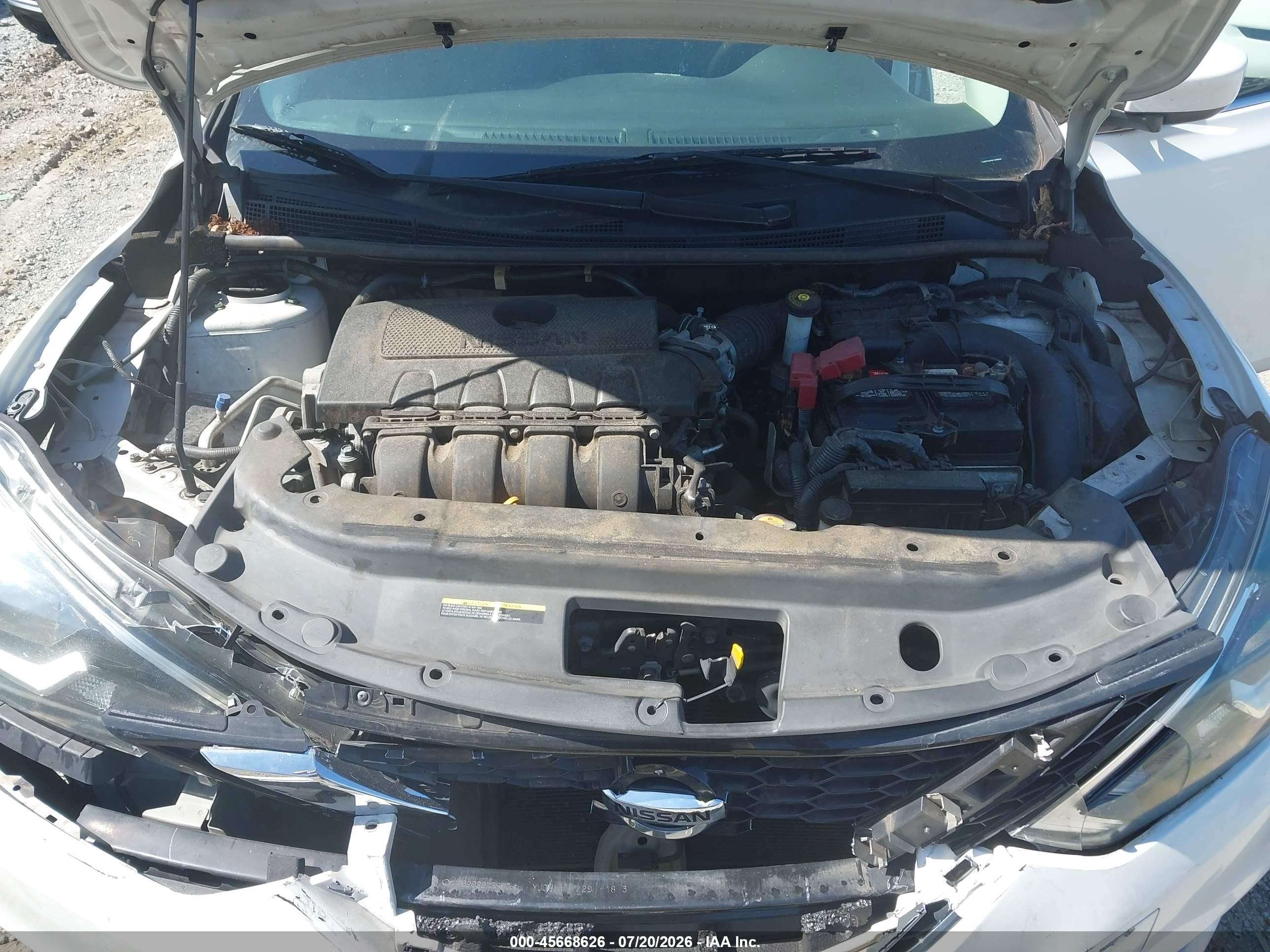 2019 Nissan Sentra Sv Белый vin: 3N1AB7AP2KL608596