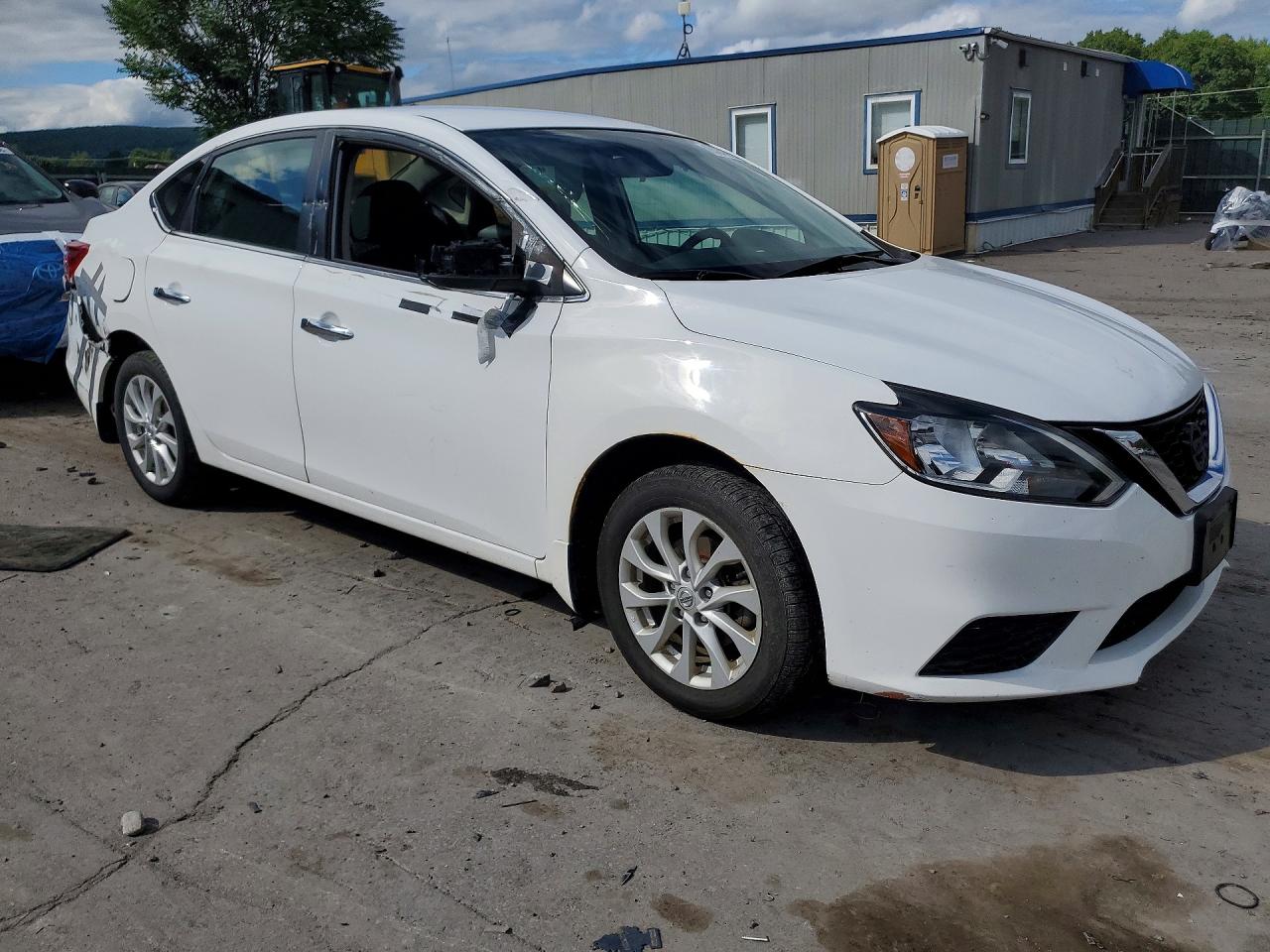 2019 Nissan Sentra Sv White vin: 3N1AB7AP2KY306146