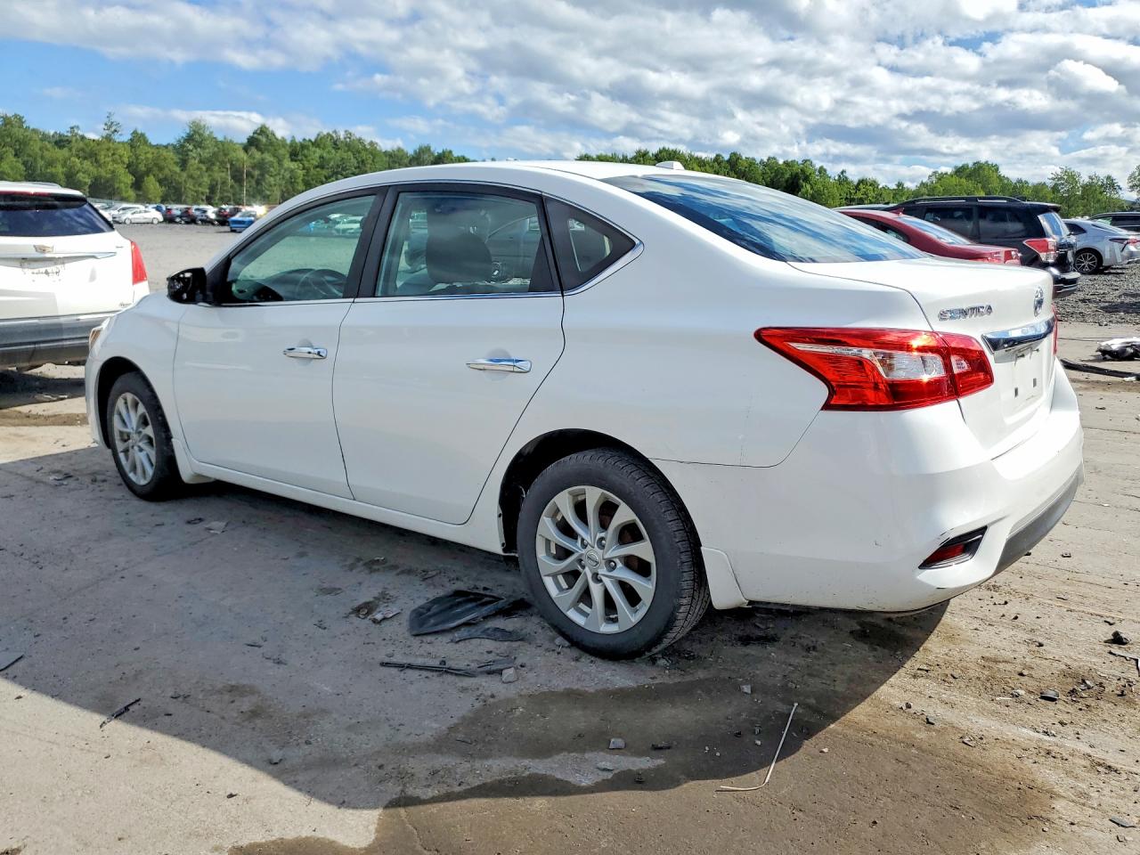 2019 Nissan Sentra Sv White vin: 3N1AB7AP2KY306146