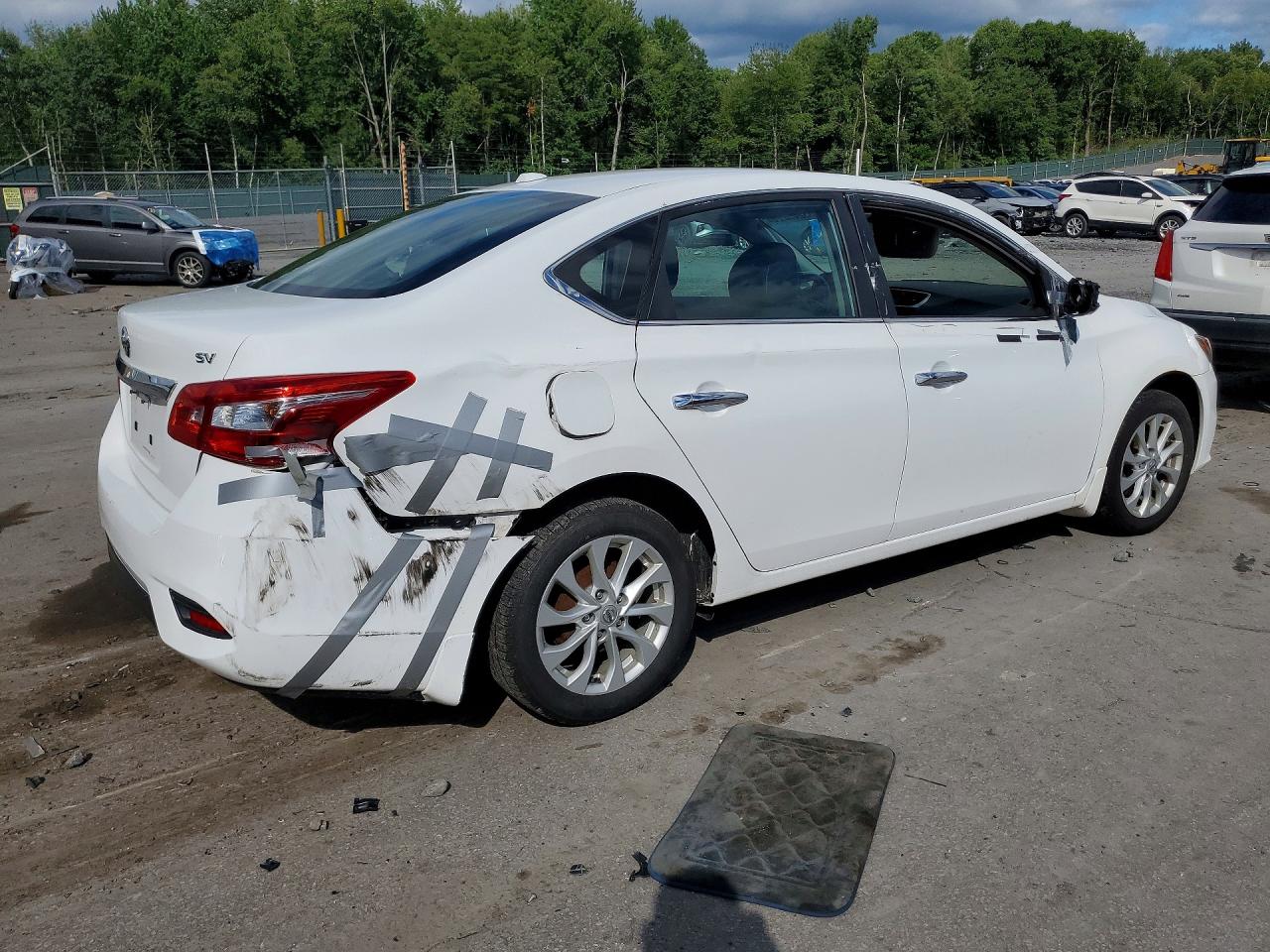 2019 Nissan Sentra Sv White vin: 3N1AB7AP2KY306146