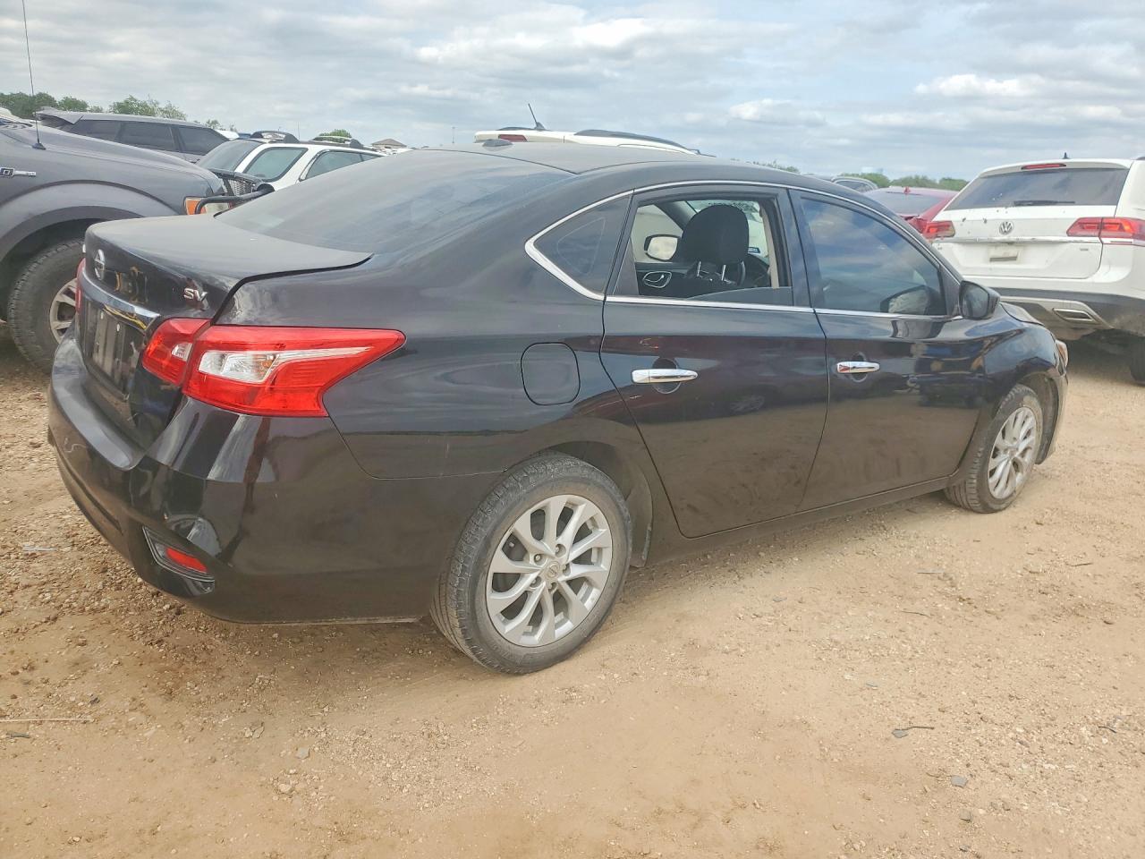 2019 Nissan Sentra Sv Black vin: 3N1AB7AP2KY340281