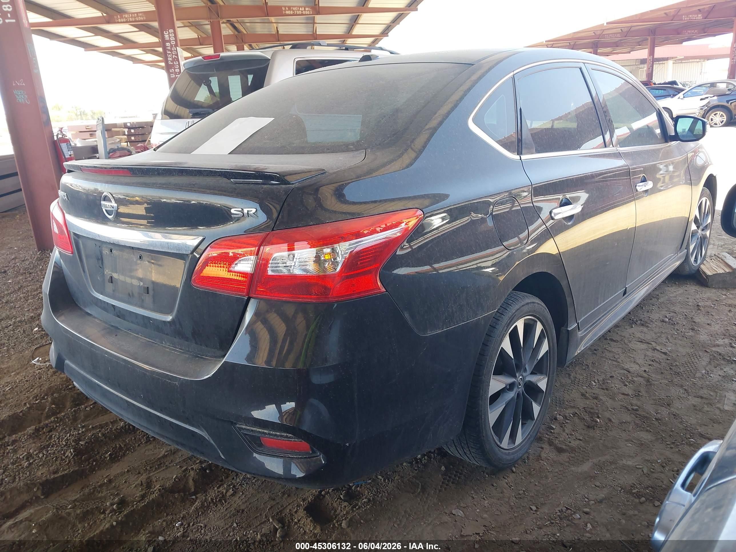 2019 Nissan Sentra Sr Black vin: 3N1AB7AP2KY350132