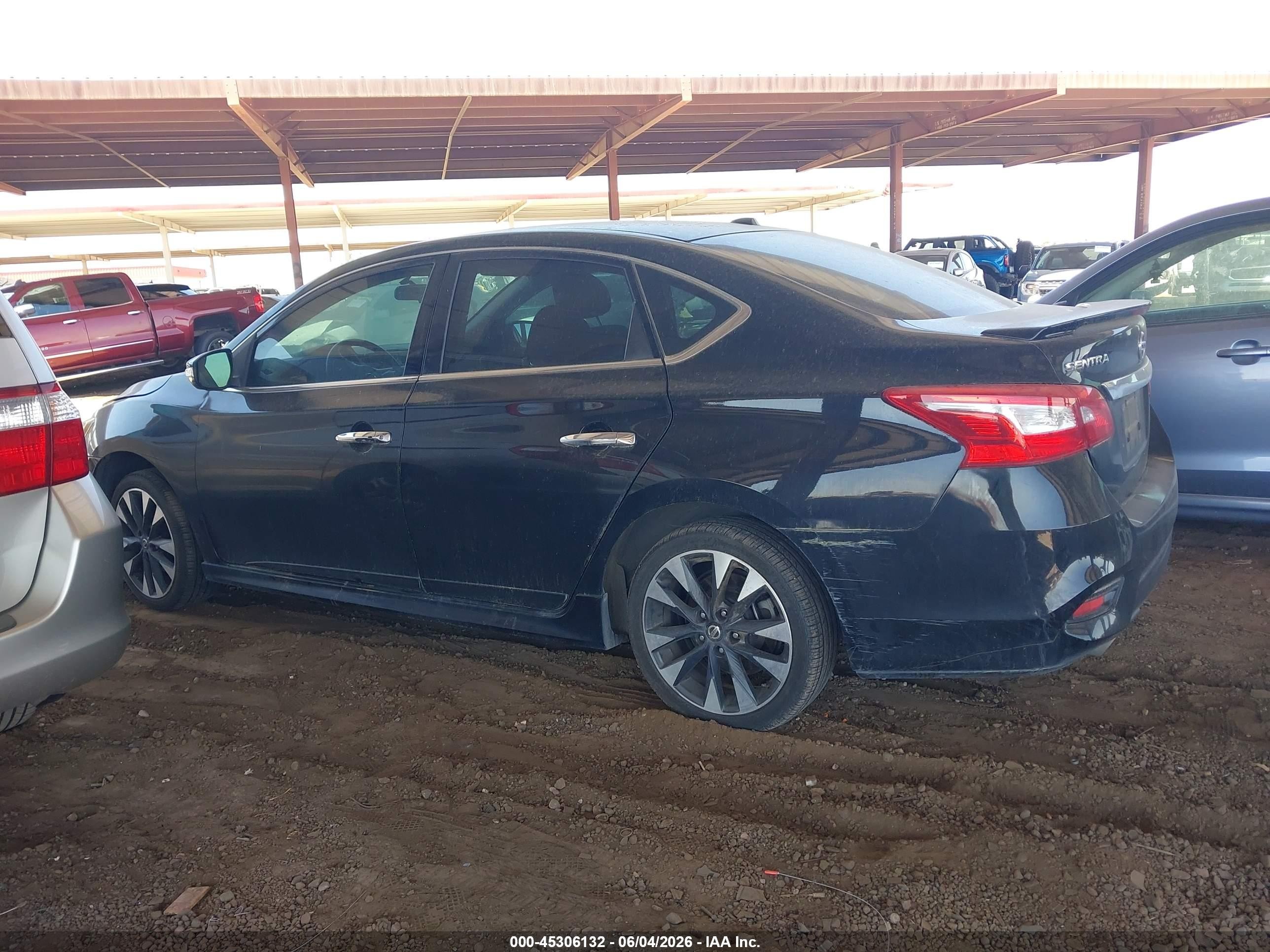 2019 Nissan Sentra Sr Black vin: 3N1AB7AP2KY350132