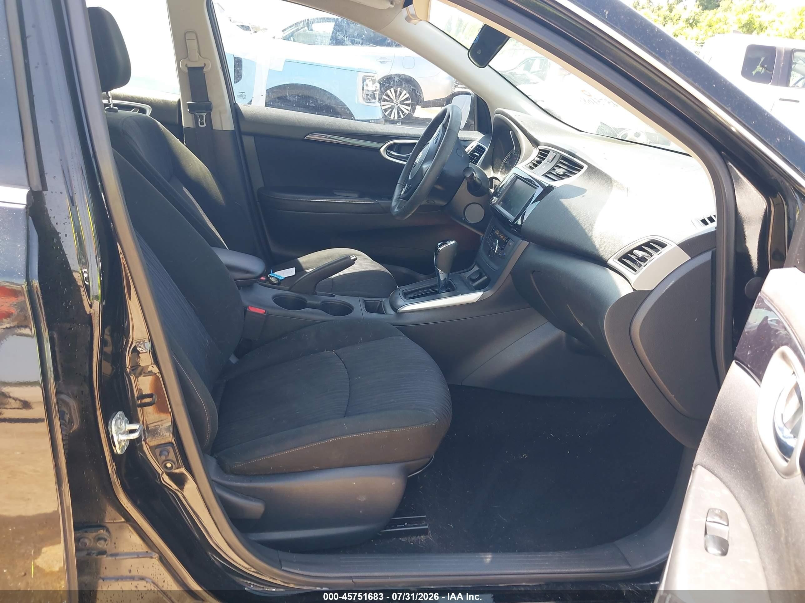 2019 Nissan Sentra Sv Black vin: 3N1AB7AP2KY370591