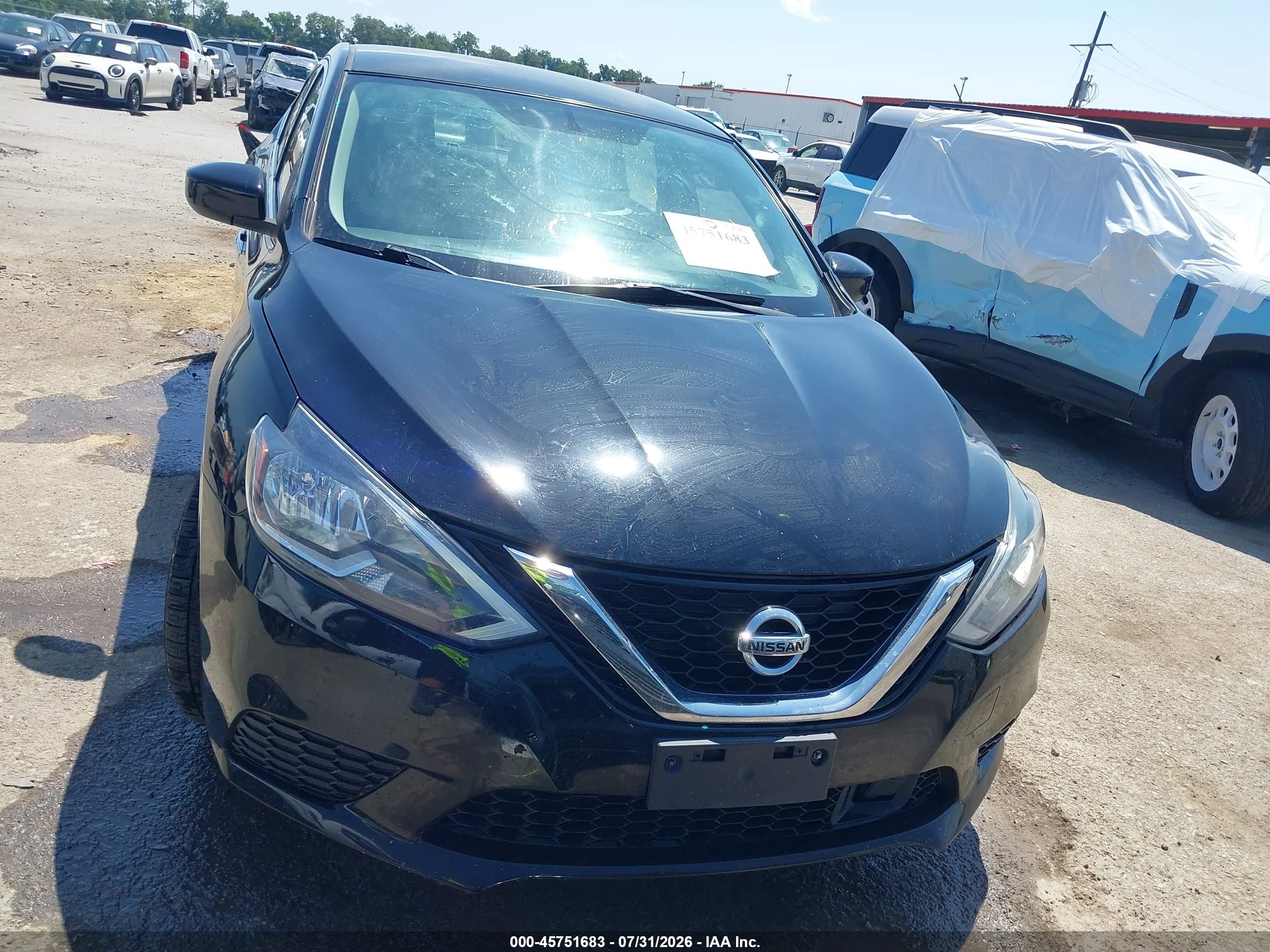 2019 Nissan Sentra Sv Black vin: 3N1AB7AP2KY370591
