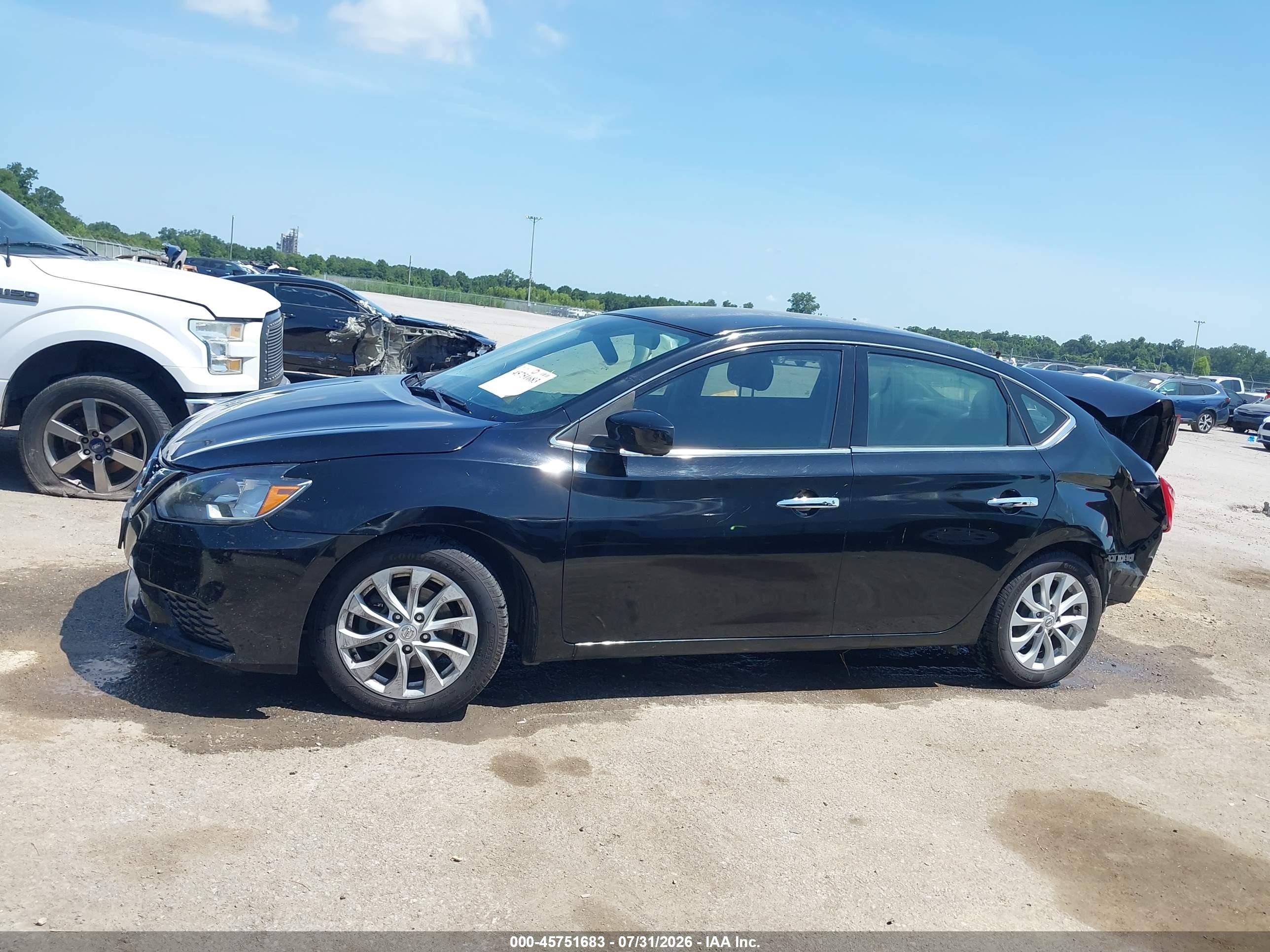 2019 Nissan Sentra Sv Black vin: 3N1AB7AP2KY370591