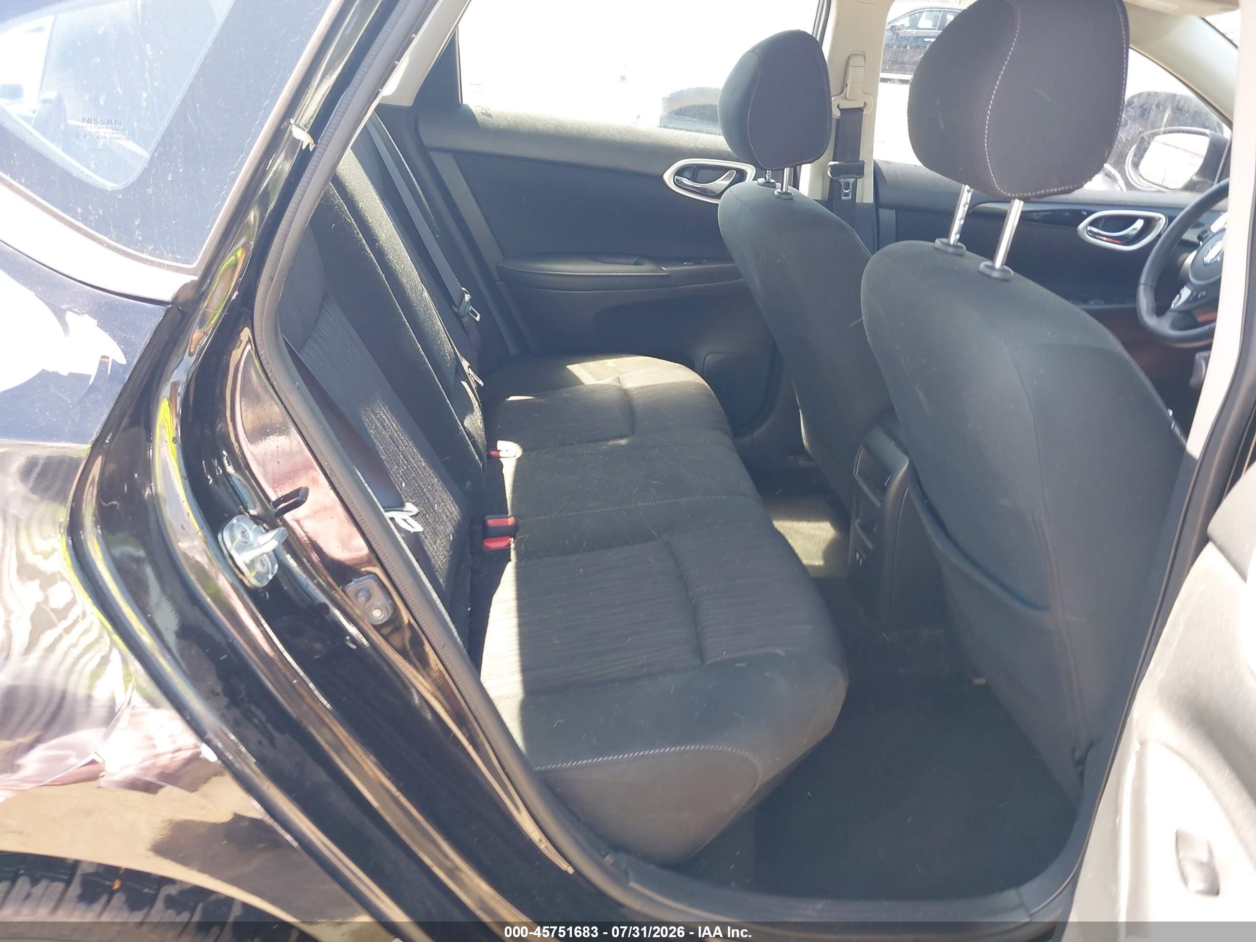 2019 Nissan Sentra Sv Black vin: 3N1AB7AP2KY370591