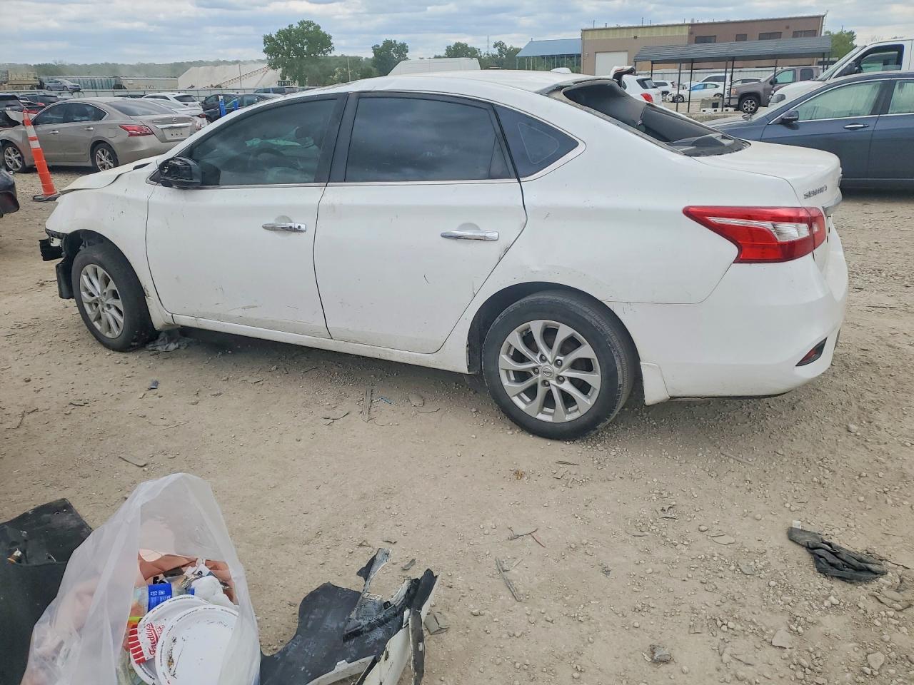 2019 Nissan Sentra Sv White vin: 3N1AB7AP2KY375984