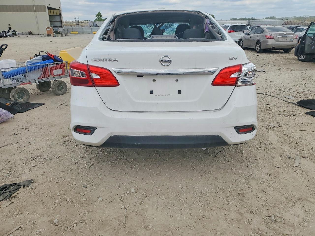2019 Nissan Sentra Sv White vin: 3N1AB7AP2KY375984