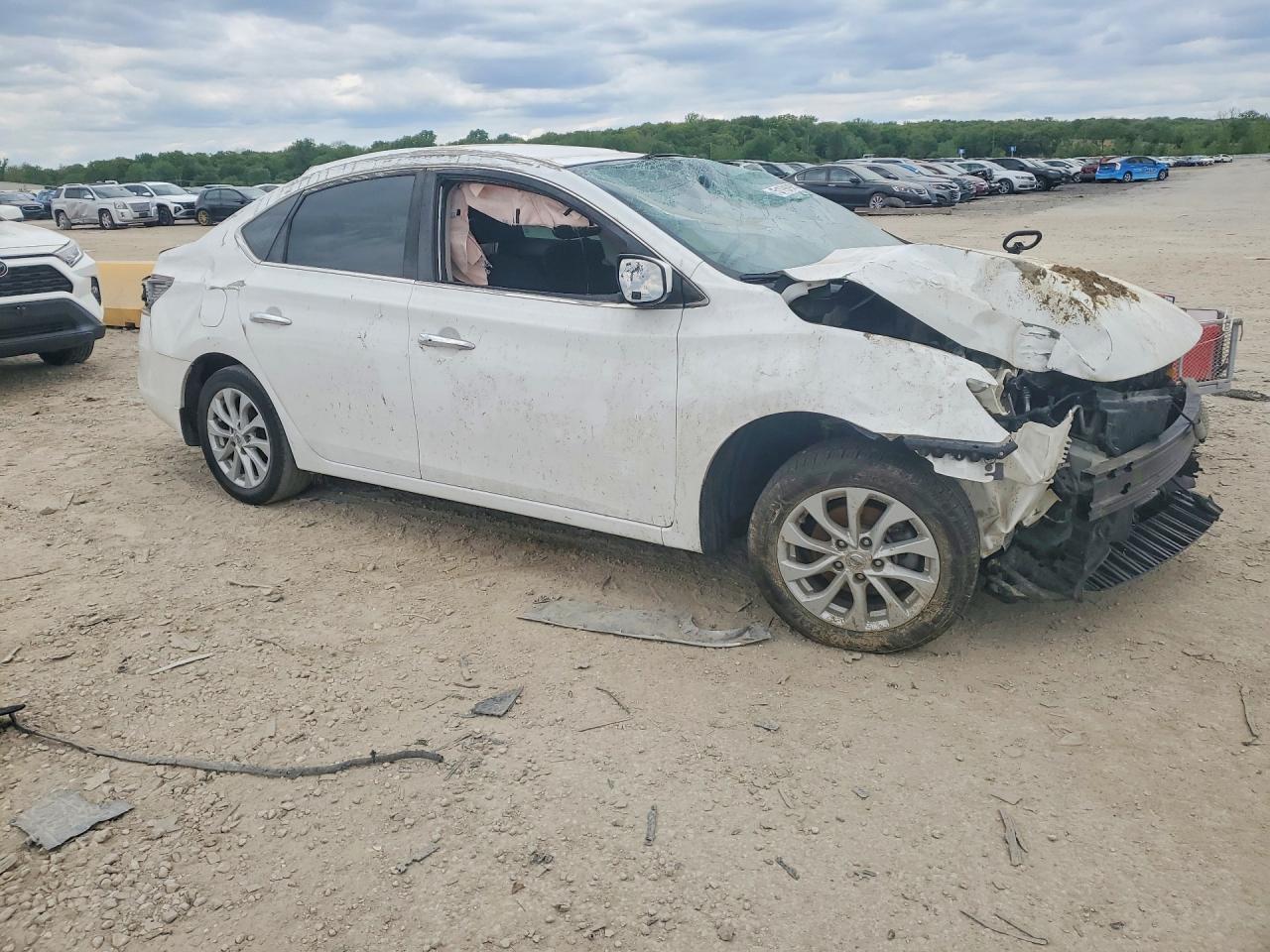 2019 Nissan Sentra Sv White vin: 3N1AB7AP2KY375984