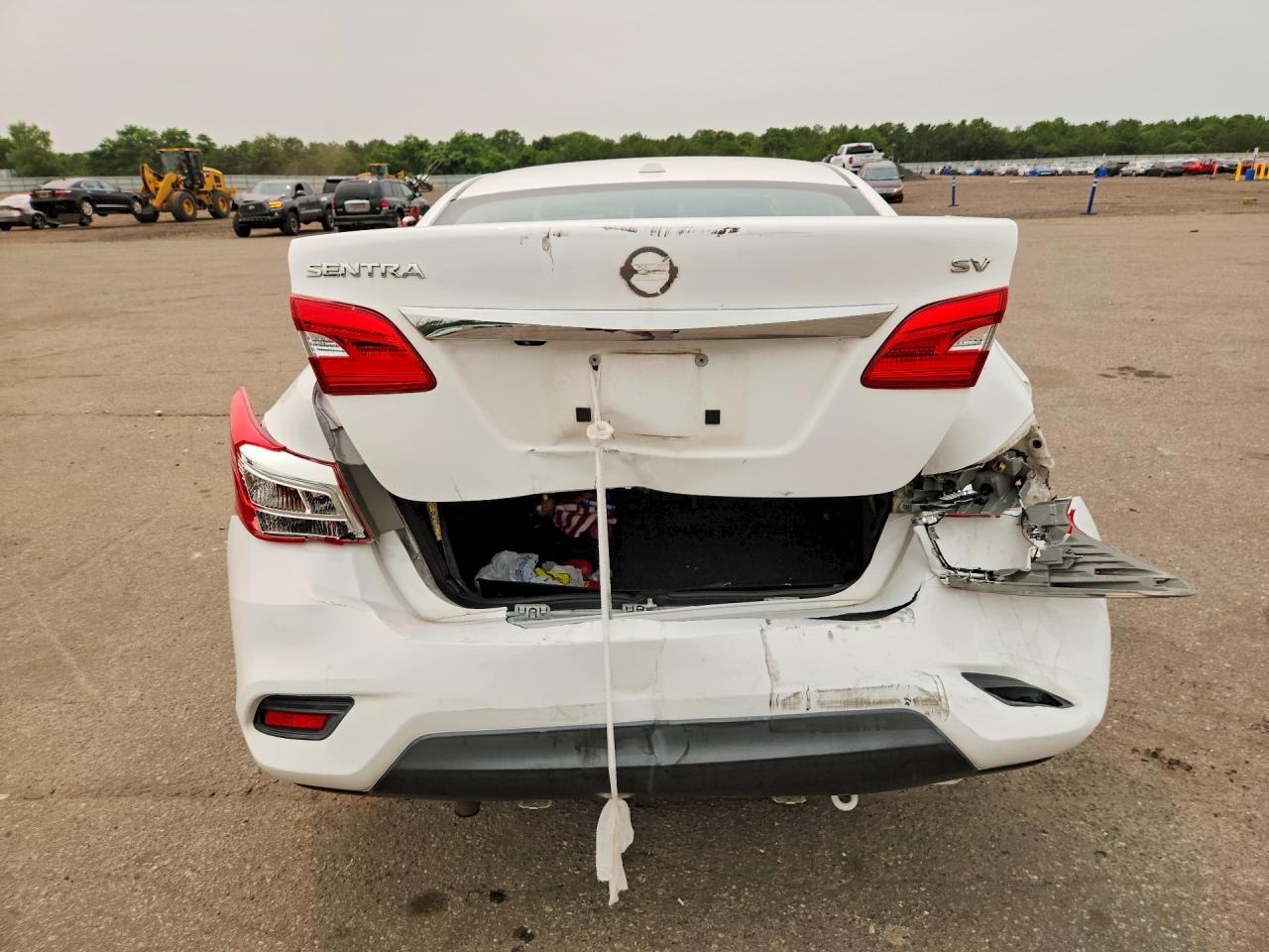 2019 Nissan Sentra Sv White vin: 3N1AB7AP2KY402780