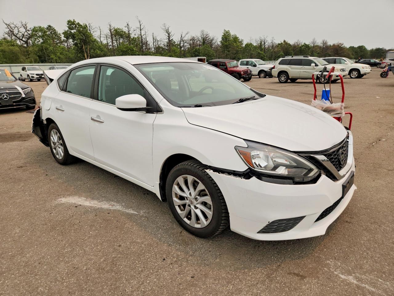 2019 Nissan Sentra Sv White vin: 3N1AB7AP2KY402780