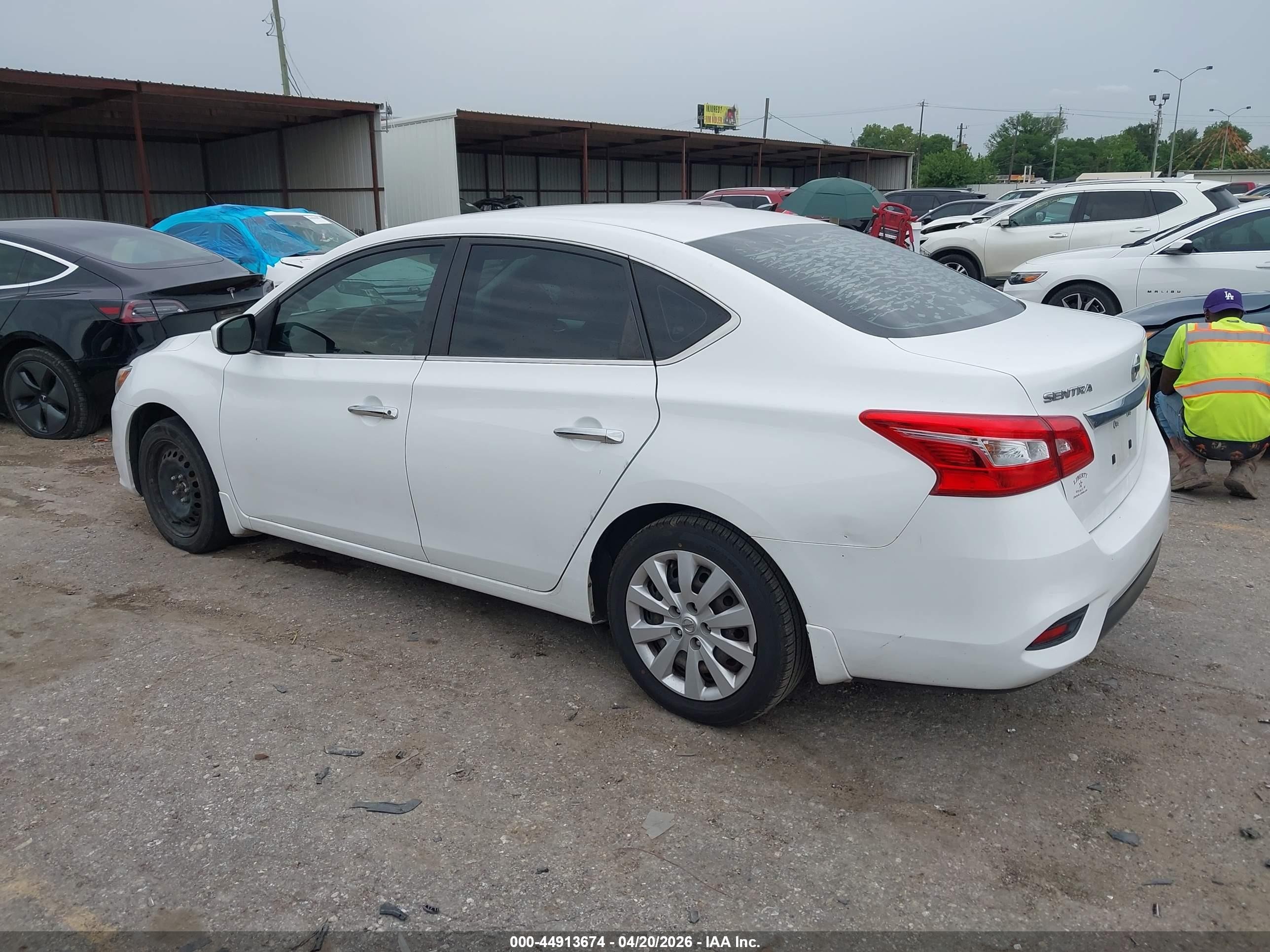 2019 Nissan Sentra S White vin: 3N1AB7AP2KY402858