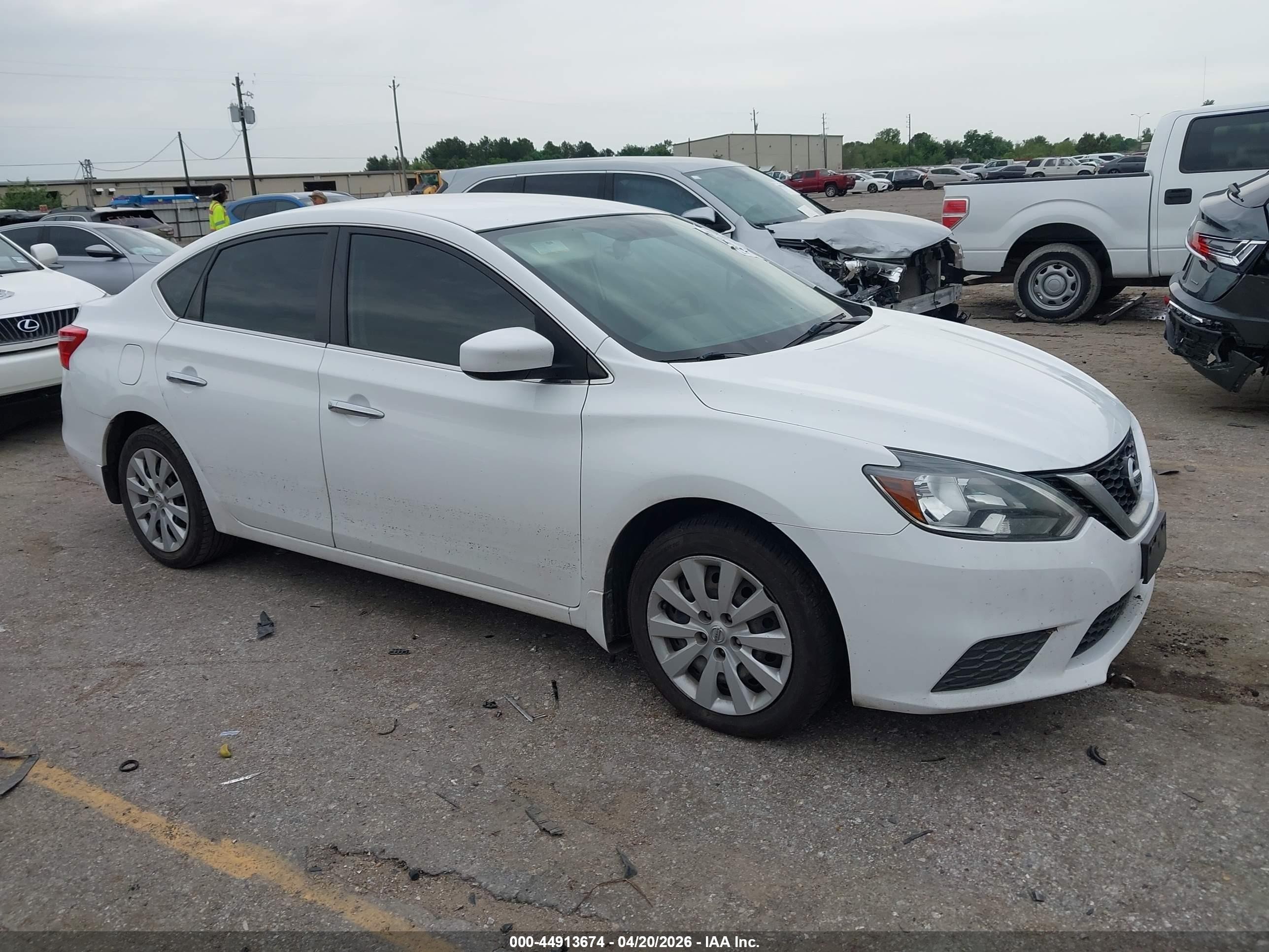 2019 Nissan Sentra S White vin: 3N1AB7AP2KY402858