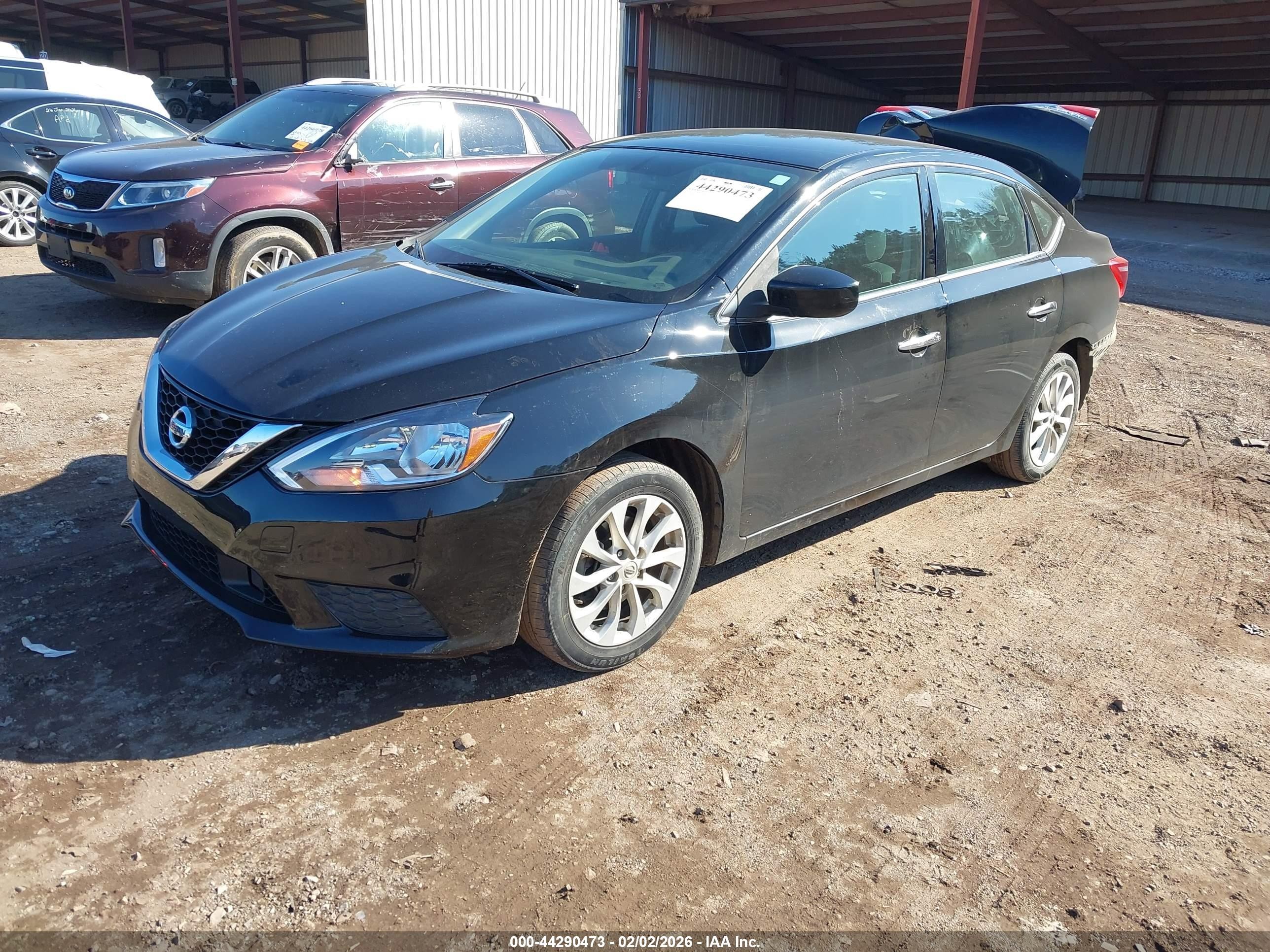 2019 Nissan Sentra Sv Черный vin: 3N1AB7AP2KY444267